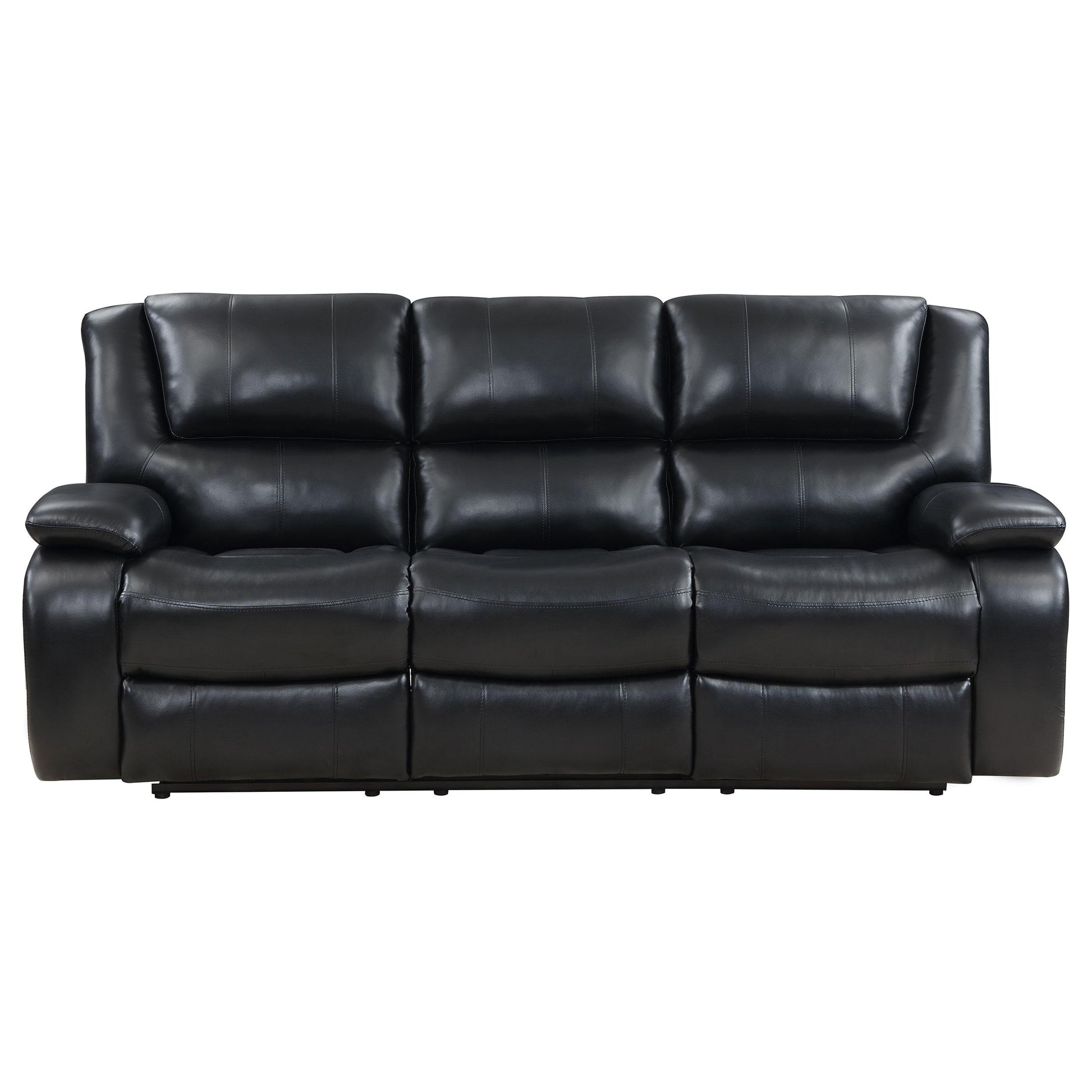 Coaster Furniture Camila 610244 Upholstered Motion Reclining Sofa - Black IMAGE 4