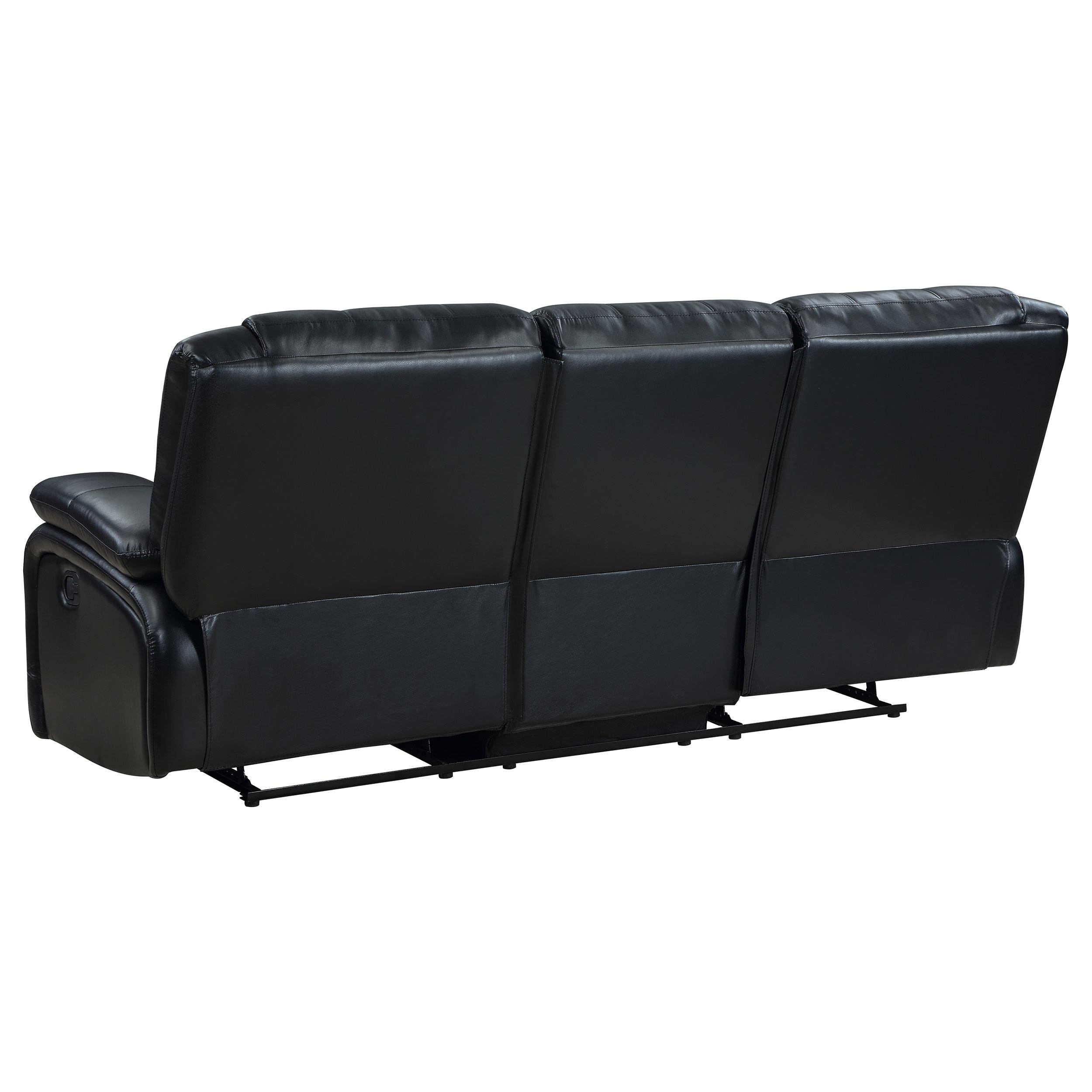  Coaster Furniture Camila 610244 Upholstered Motion Reclining Sofa - Black IMAGE 5