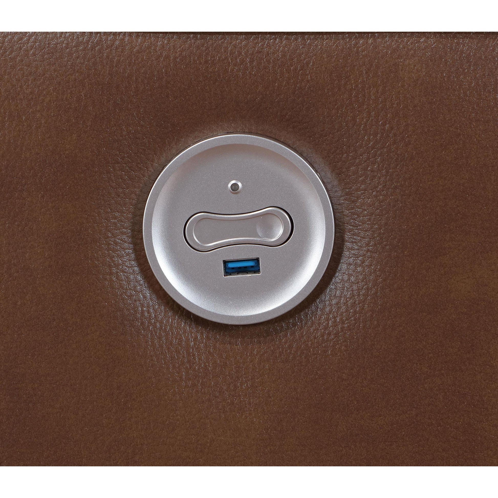  Coaster Furniture Greenfield 610265P Upholstered Power Reclining Loveseat - Saddle Brown IMAGE 12