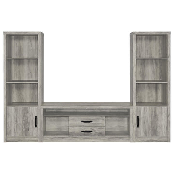  Coaster Furniture Burke 701024-SET 3-Piece Entertainment Center - Grey Driftwood IMAGE 1