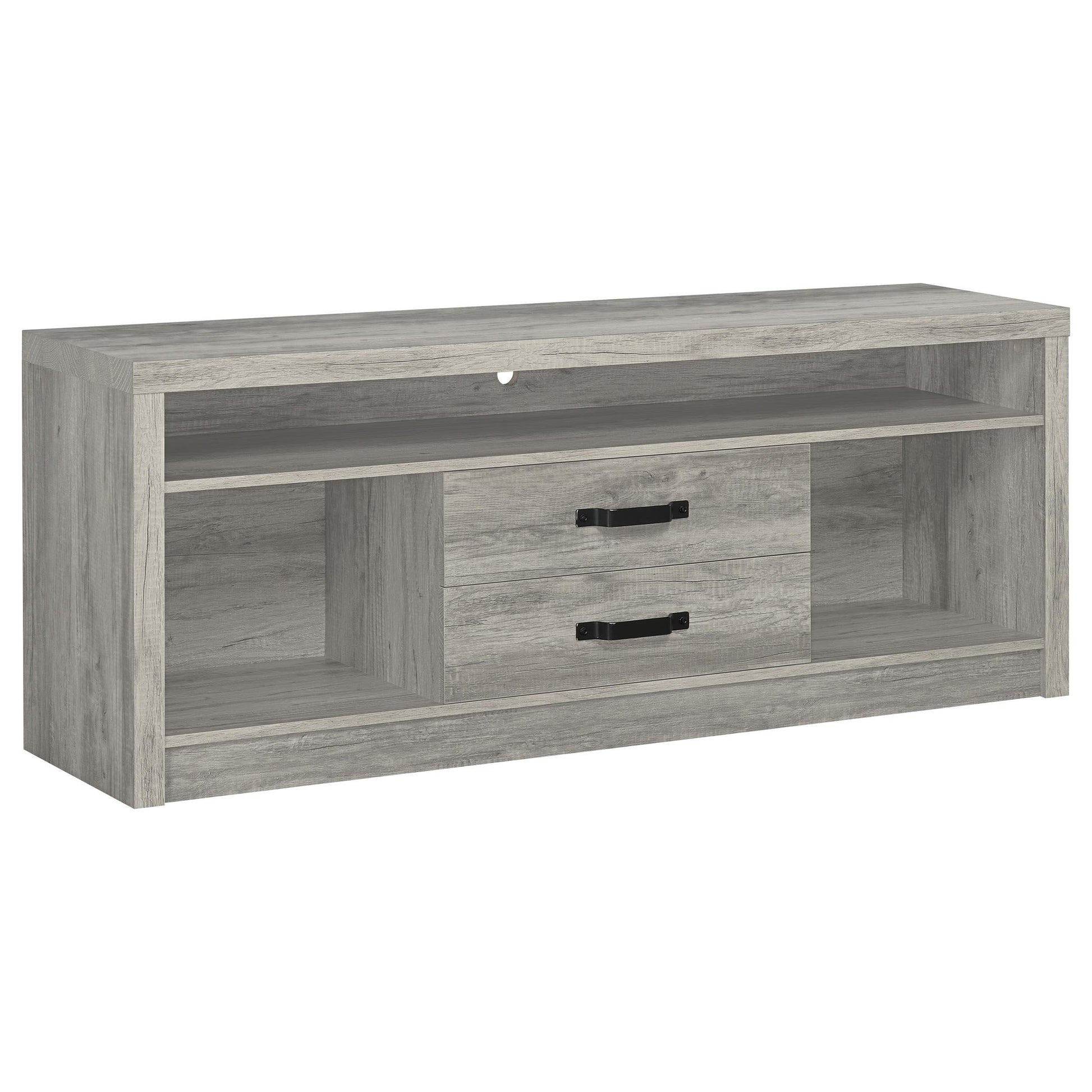  Coaster Furniture Burke 701024-SET 3-Piece Entertainment Center - Grey Driftwood IMAGE 2