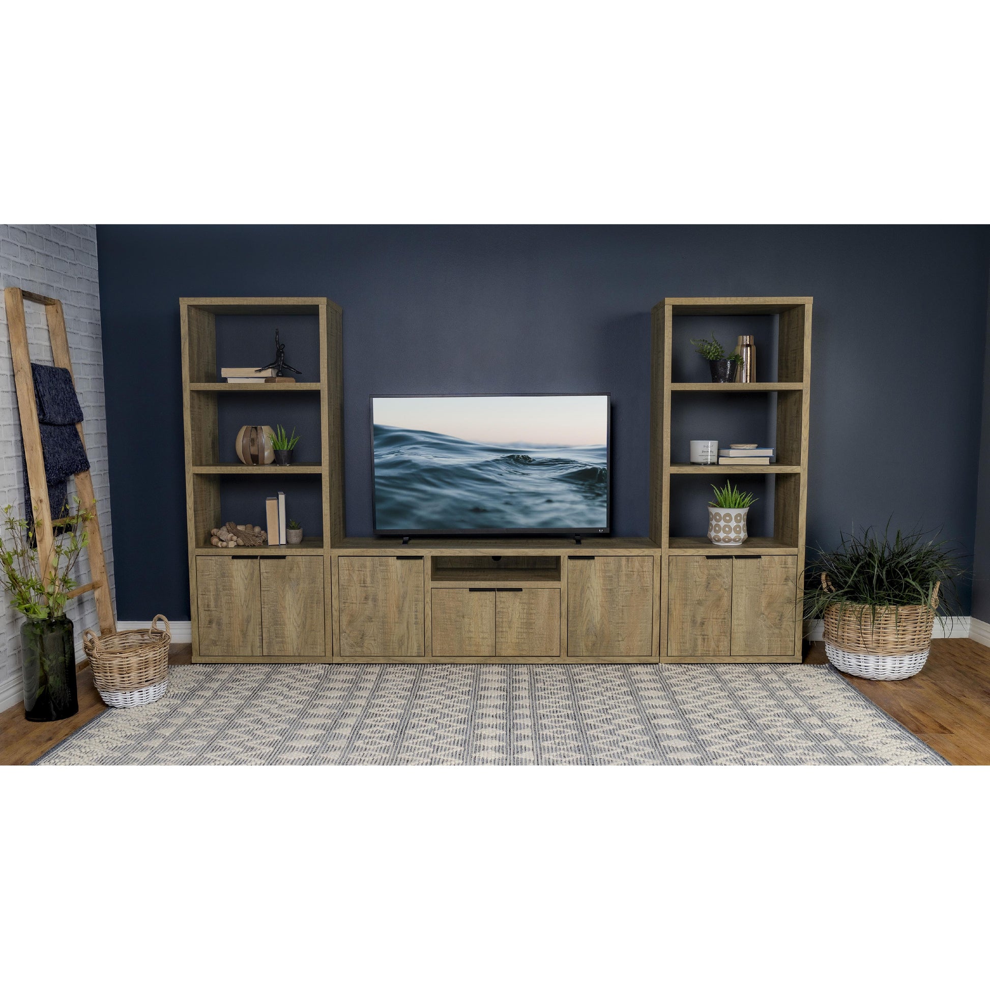  Coaster Furniture Tabby 701702-SET 3-Piece Entertainment Center With 60" TV Stand - Mango IMAGE 16