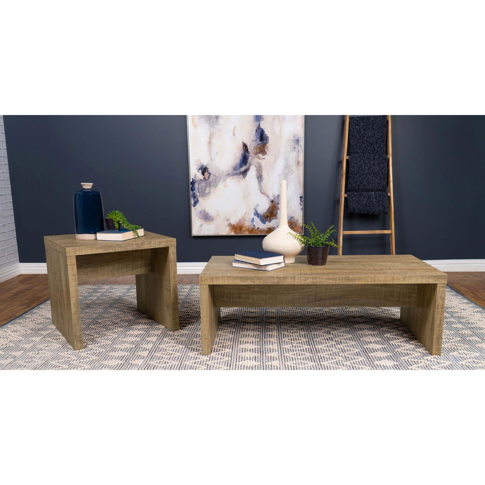  Coaster Furniture Lynette 704128 Rectangular Engineered Wood Coffee Table - Mango IMAGE 5