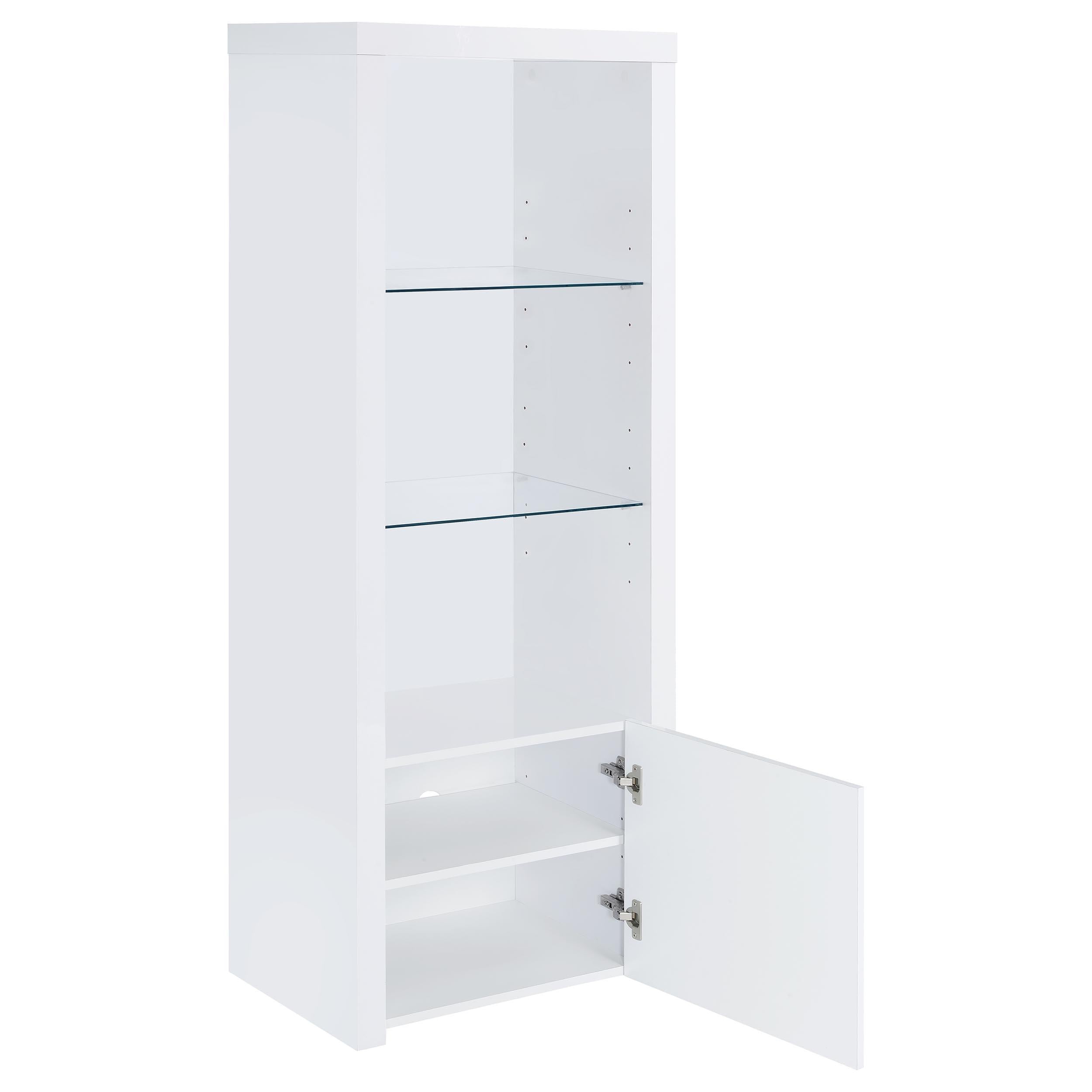  Coaster Furniture Jude 704251-SET 3-Piece Entertainment Center with 71" TV Stand - White High Gloss IMAGE 9