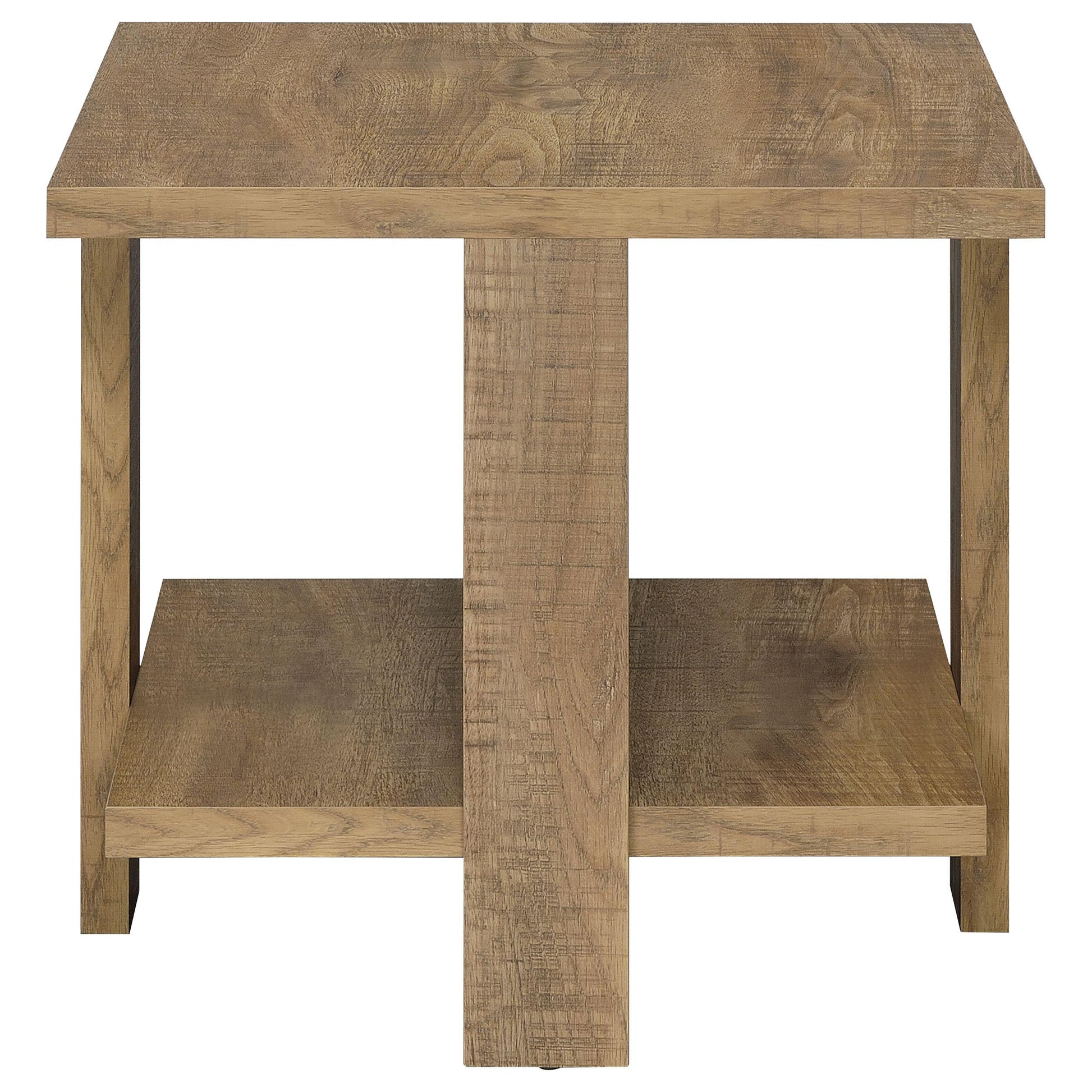  Coaster Furniture Dawn 707717 Square Engineered Wood End Table - Mango Brown IMAGE 4