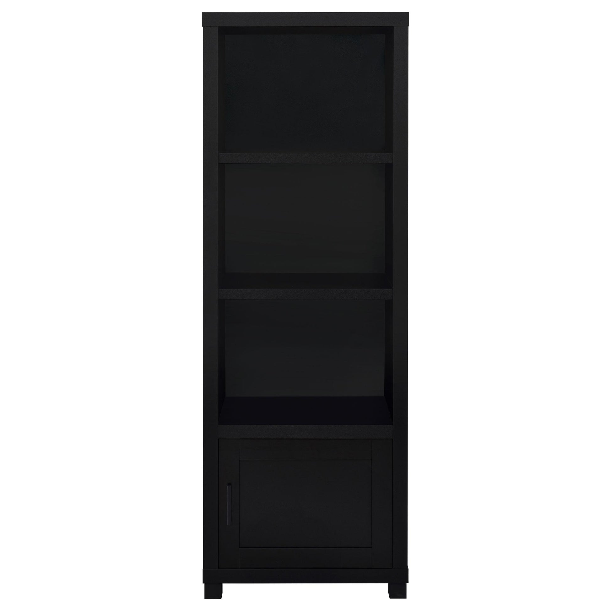  Coaster Furniture Jupiter 707756 3-shelf Engineered Wood Media Tower - Black IMAGE 4