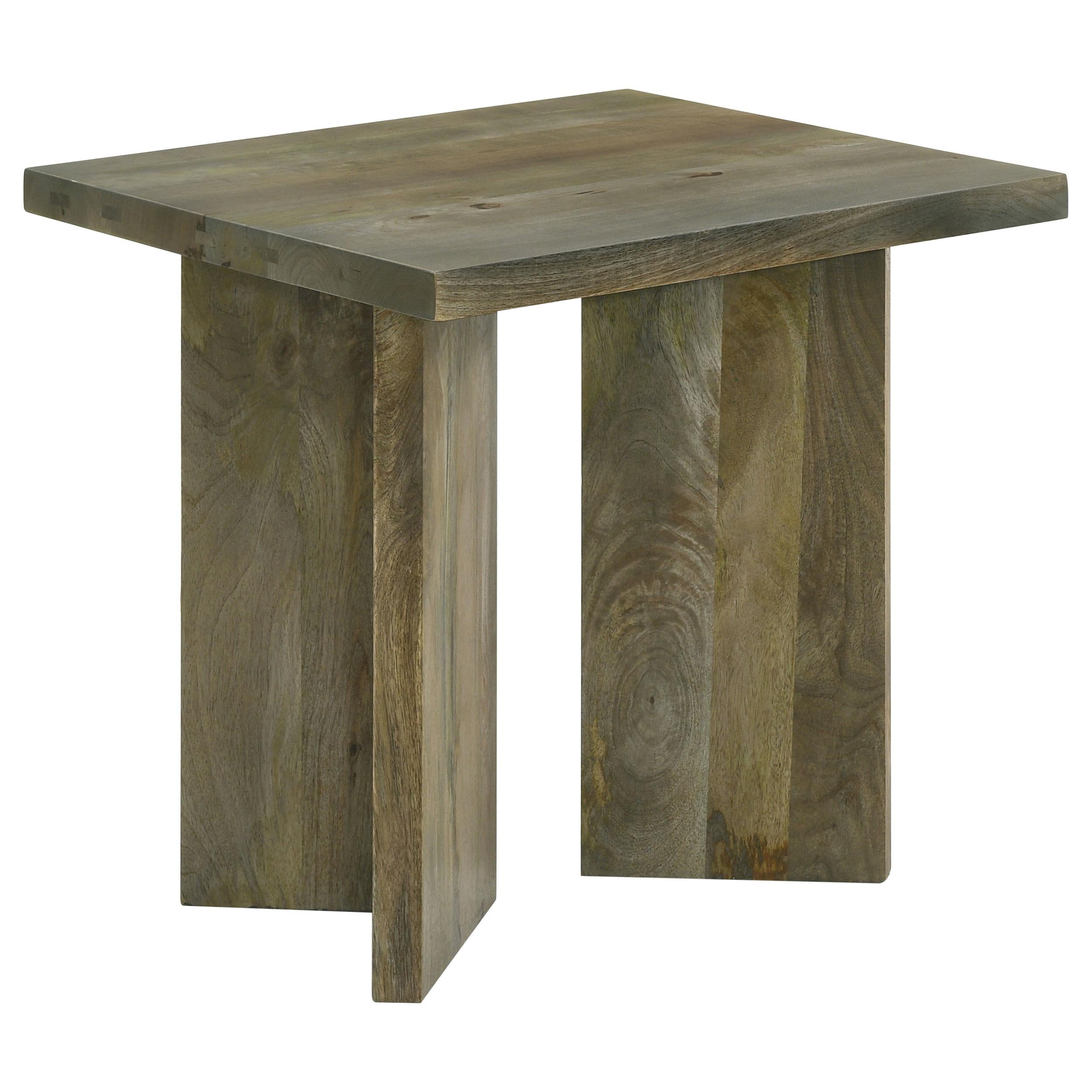 Coaster Furniture Andando 708497 Square Solid Wood End Table - Mango Brown IMAGE 1