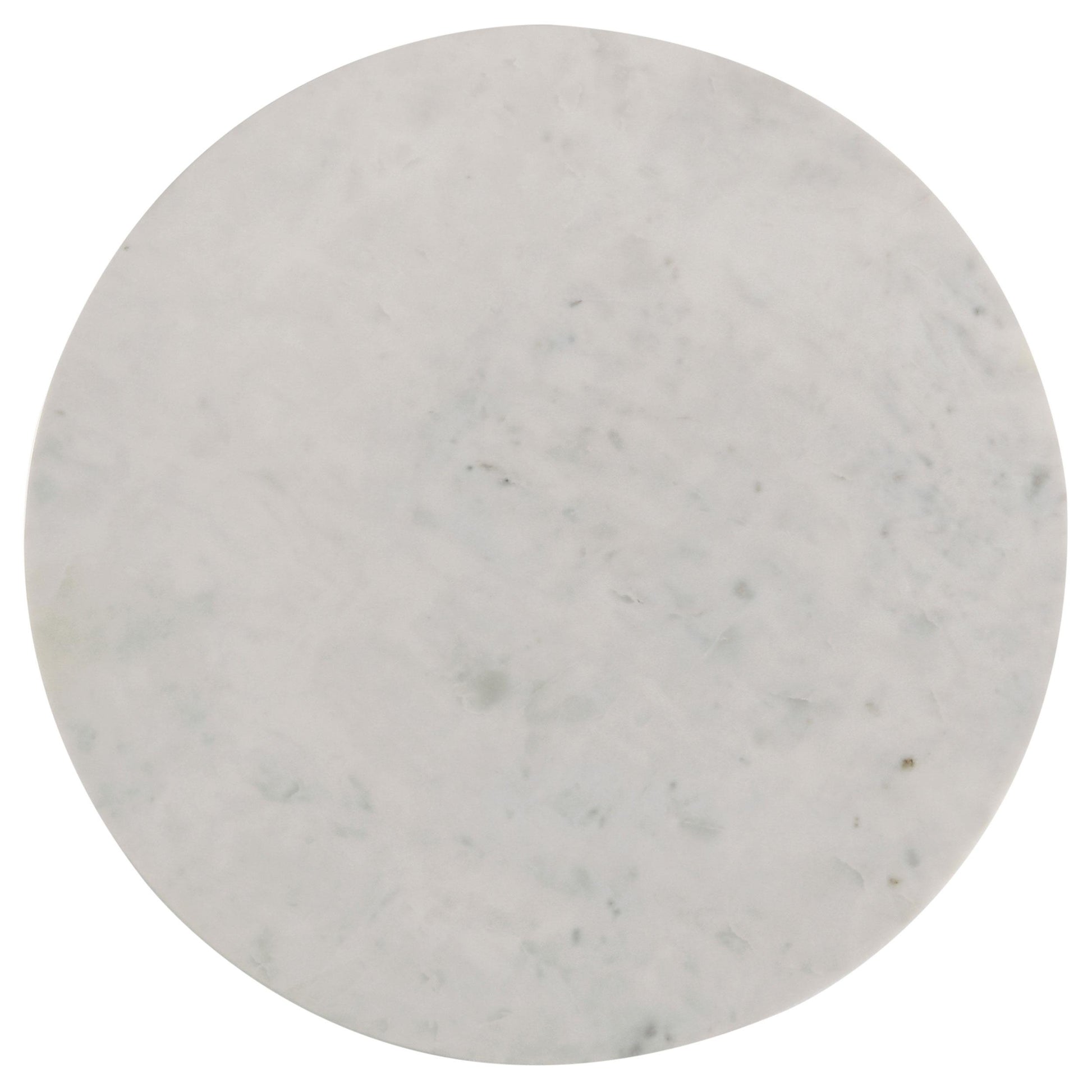  Coaster Furniture Astoria 709667 Round Genuine Marble Side End Table - White IMAGE 4