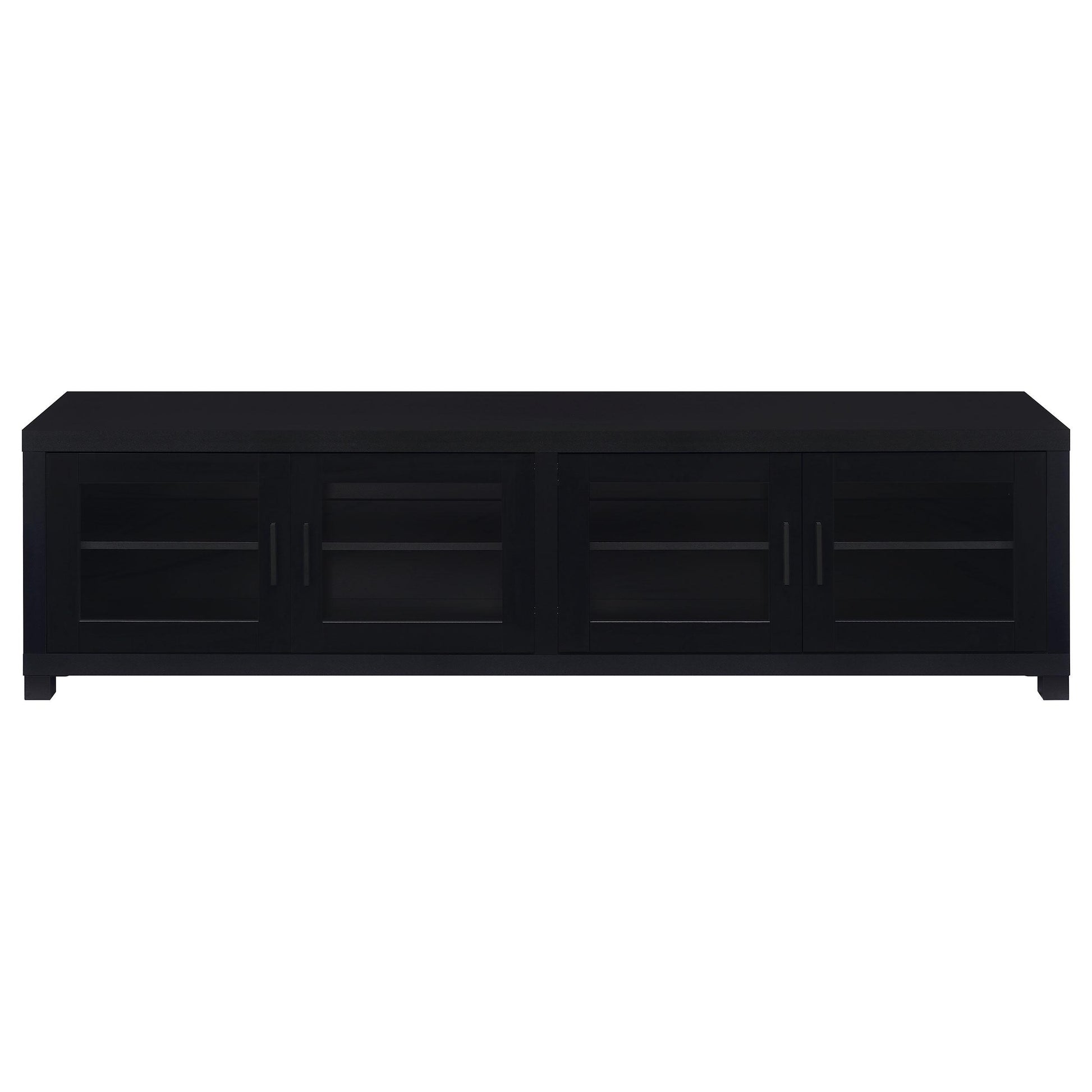  Coaster Furniture Jupiter 736303 4-door Engineered Wood 79-inch TV Stand - Black IMAGE 4