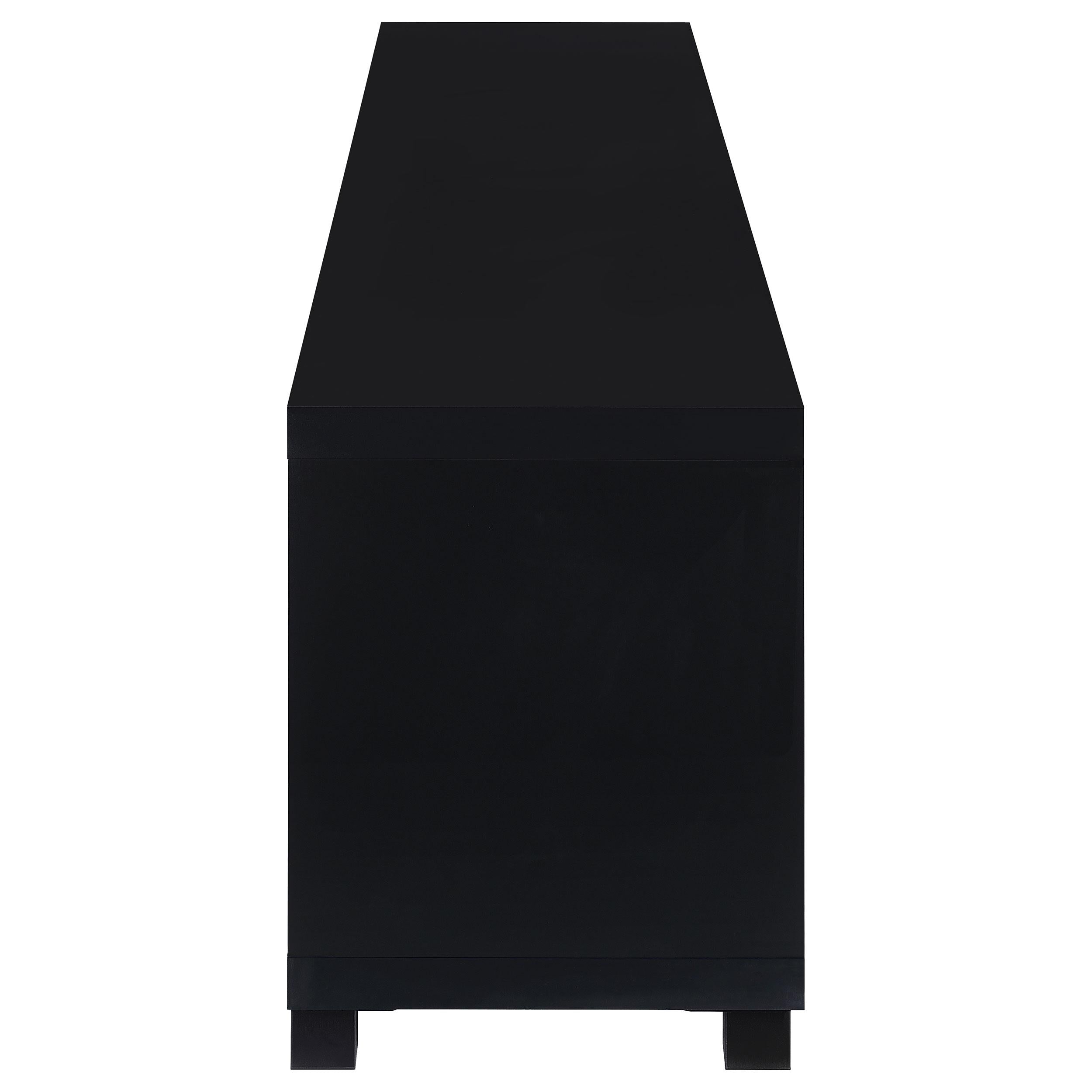  Coaster Furniture Jupiter 736303 4-door Engineered Wood 79-inch TV Stand - Black IMAGE 6