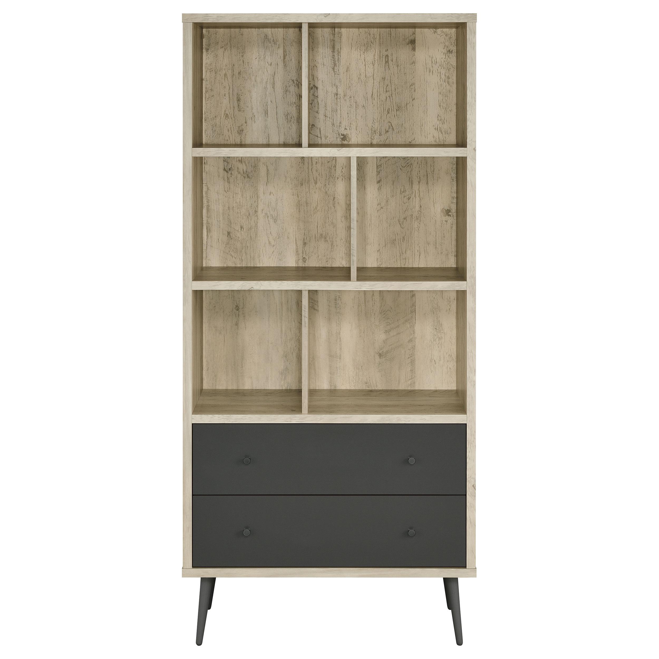  Coaster Furniture Maeve 801923 70-inch 3-shelf Bookcase with Drawers - Distressed Pine IMAGE 4