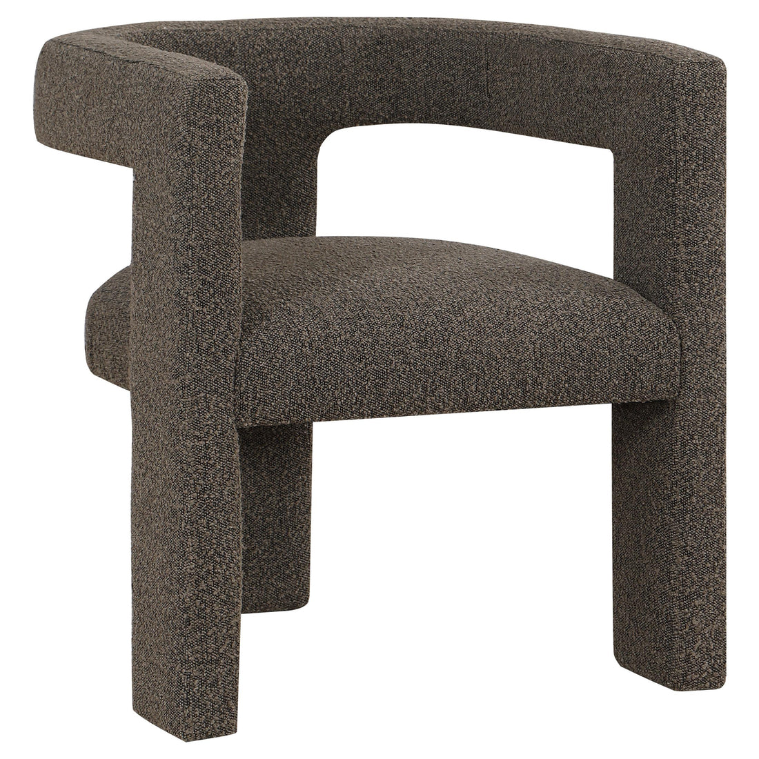  Coaster Furniture Petra 902880 Boucle Upholstered Accent Side Chair - Chocolate Brown IMAGE 1