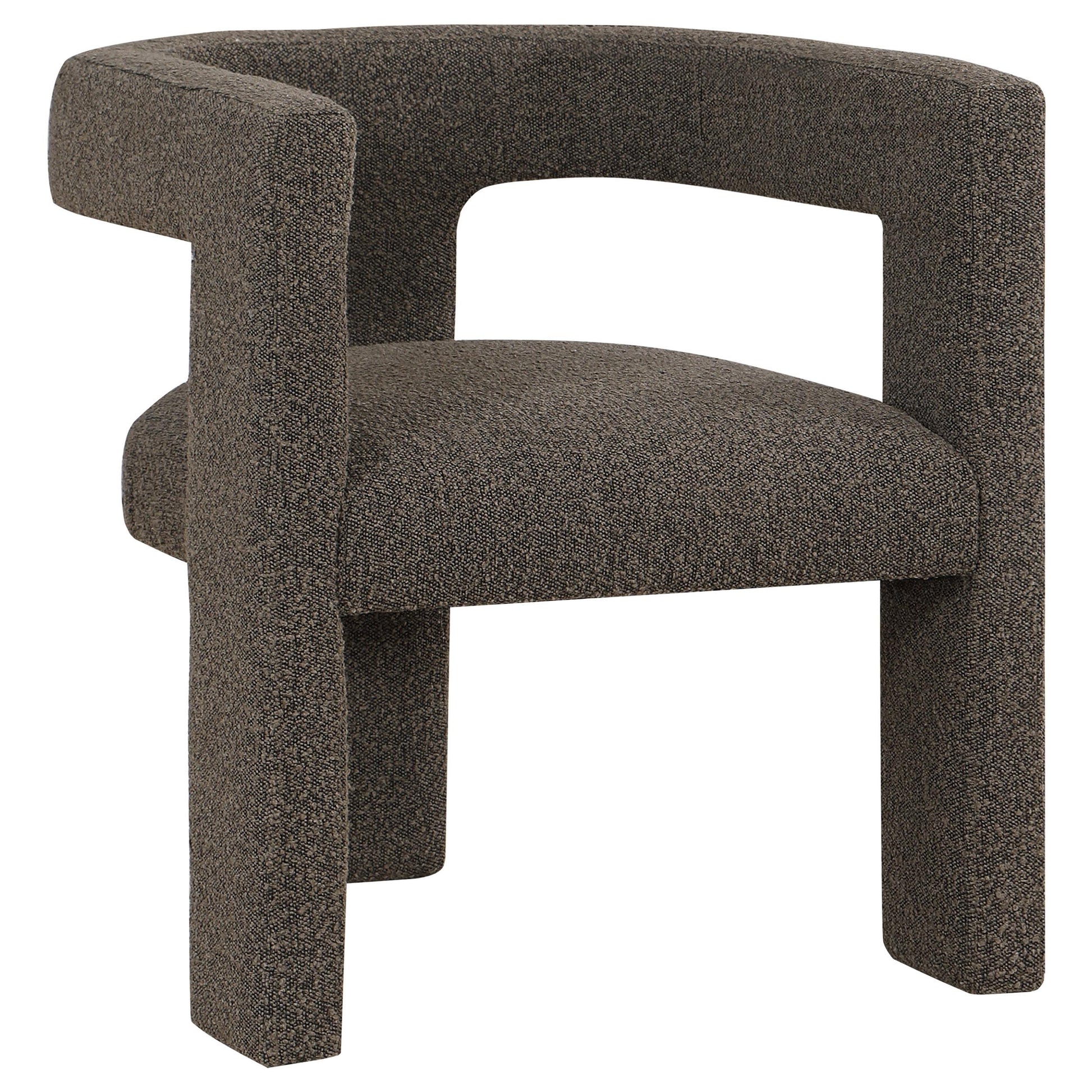  Coaster Furniture Petra 902880 Boucle Upholstered Accent Side Chair - Chocolate Brown IMAGE 1