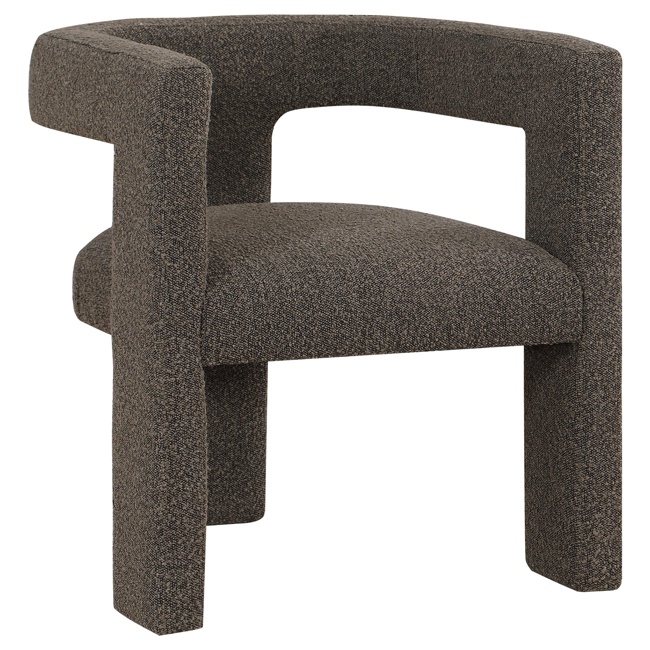  Coaster Furniture Petra 902880 Boucle Upholstered Accent Side Chair - Chocolate Brown IMAGE 1