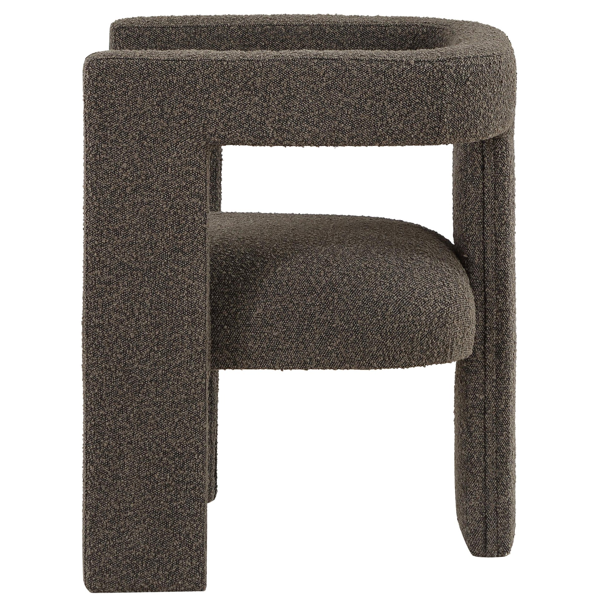  Coaster Furniture Petra 902880 Boucle Upholstered Accent Side Chair - Chocolate Brown IMAGE 4