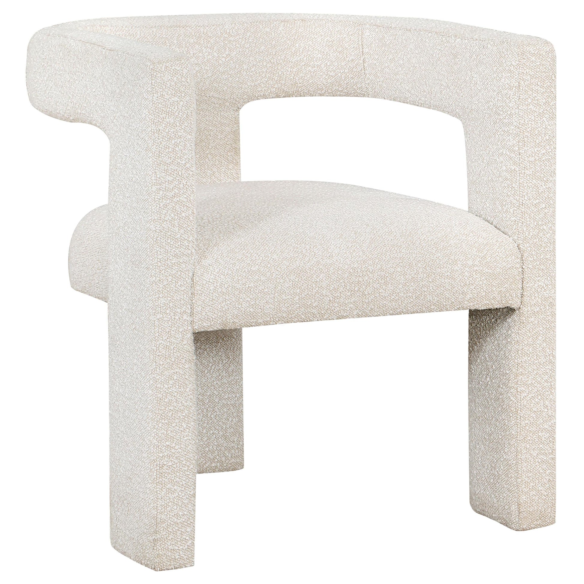  Coaster Furniture Petra 902881 Boucle Upholstered Accent Side Chair - White IMAGE 1