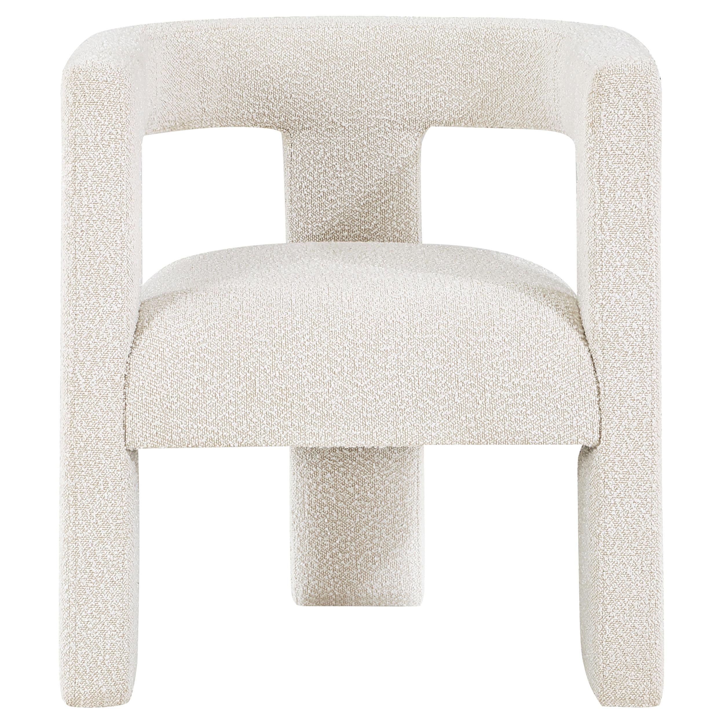  Coaster Furniture Petra 902881 Boucle Upholstered Accent Side Chair - White IMAGE 3