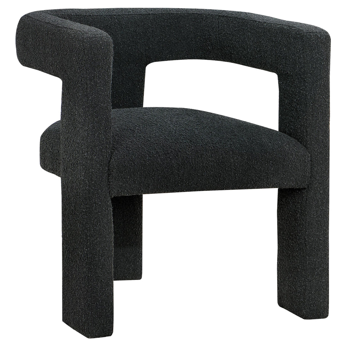  Coaster Furniture Petra 902882 Boucle Upholstered Accent Side Chair - Black IMAGE 1