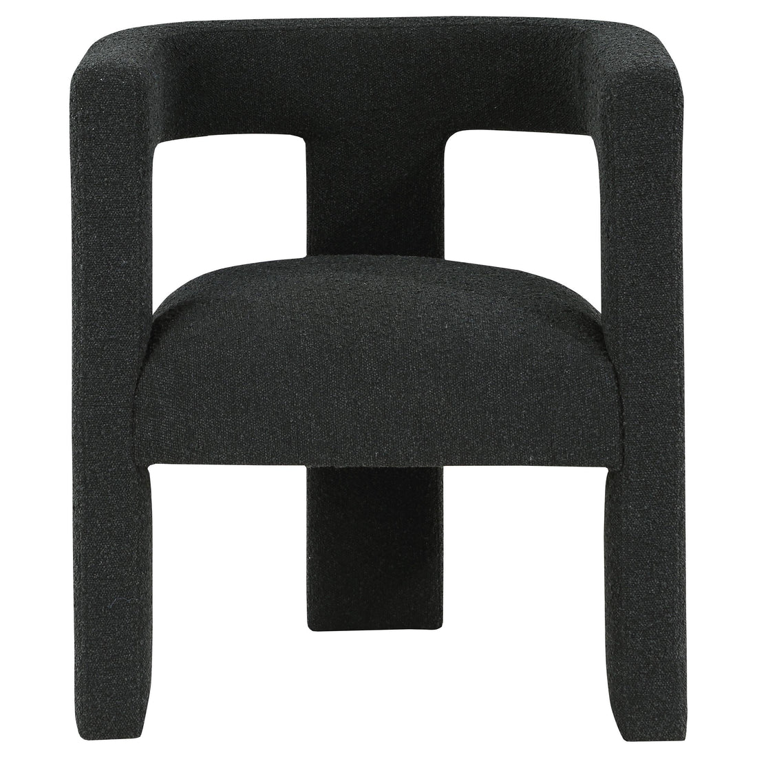  Coaster Furniture Petra 902882 Boucle Upholstered Accent Side Chair - Black IMAGE 1