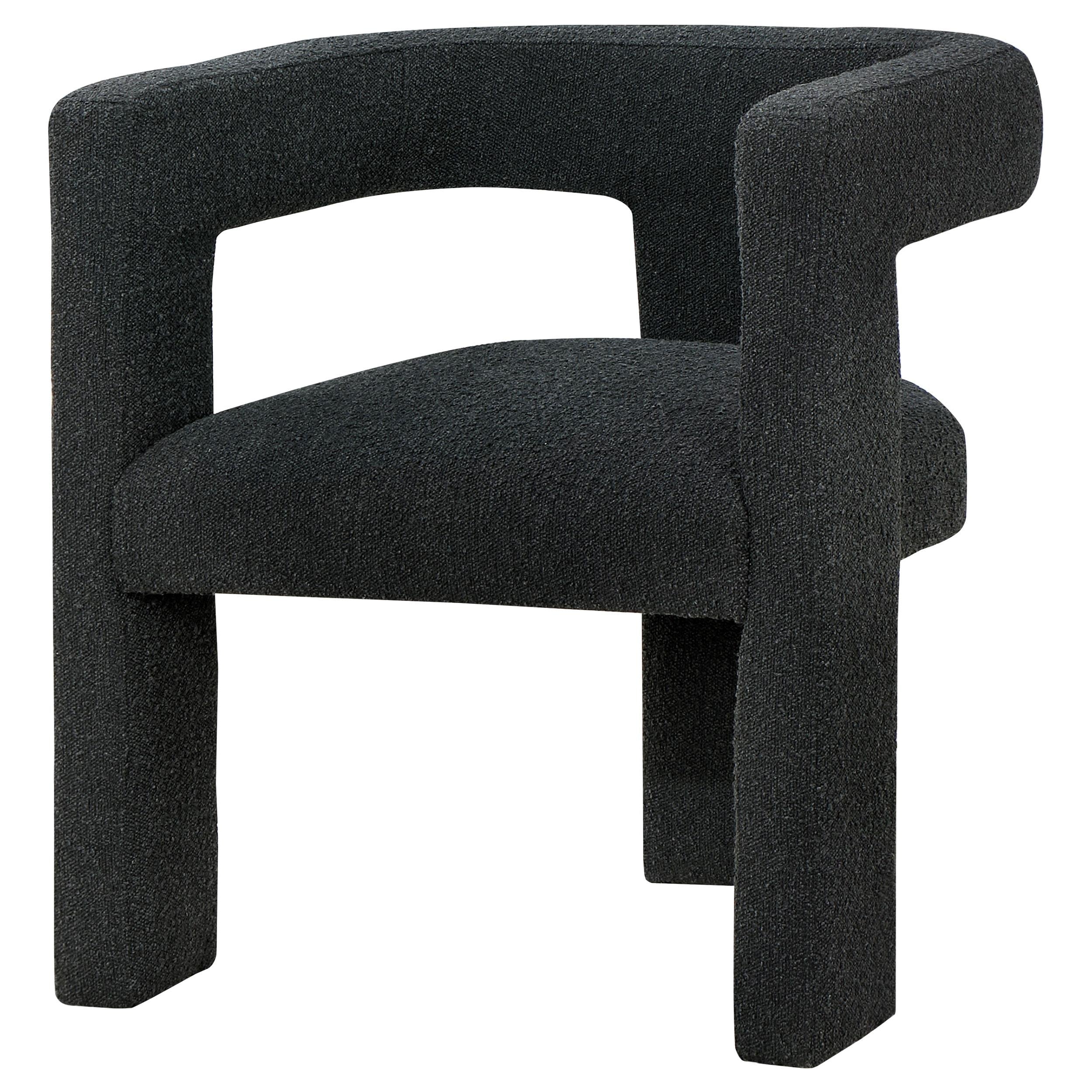  Coaster Furniture Petra 902882 Boucle Upholstered Accent Side Chair - Black IMAGE 3