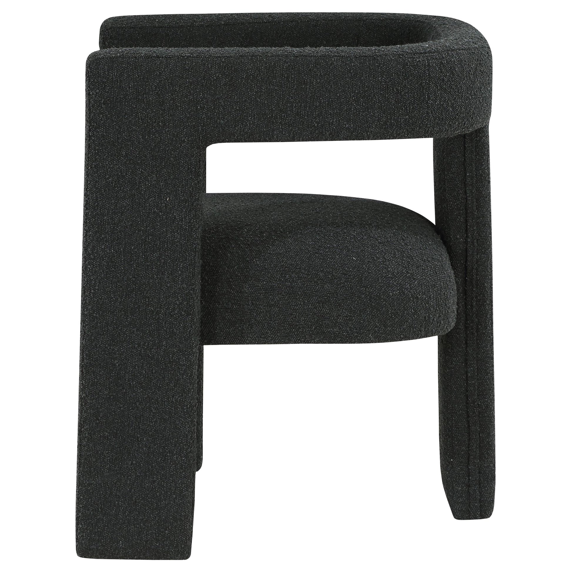  Coaster Furniture Petra 902882 Boucle Upholstered Accent Side Chair - Black IMAGE 4