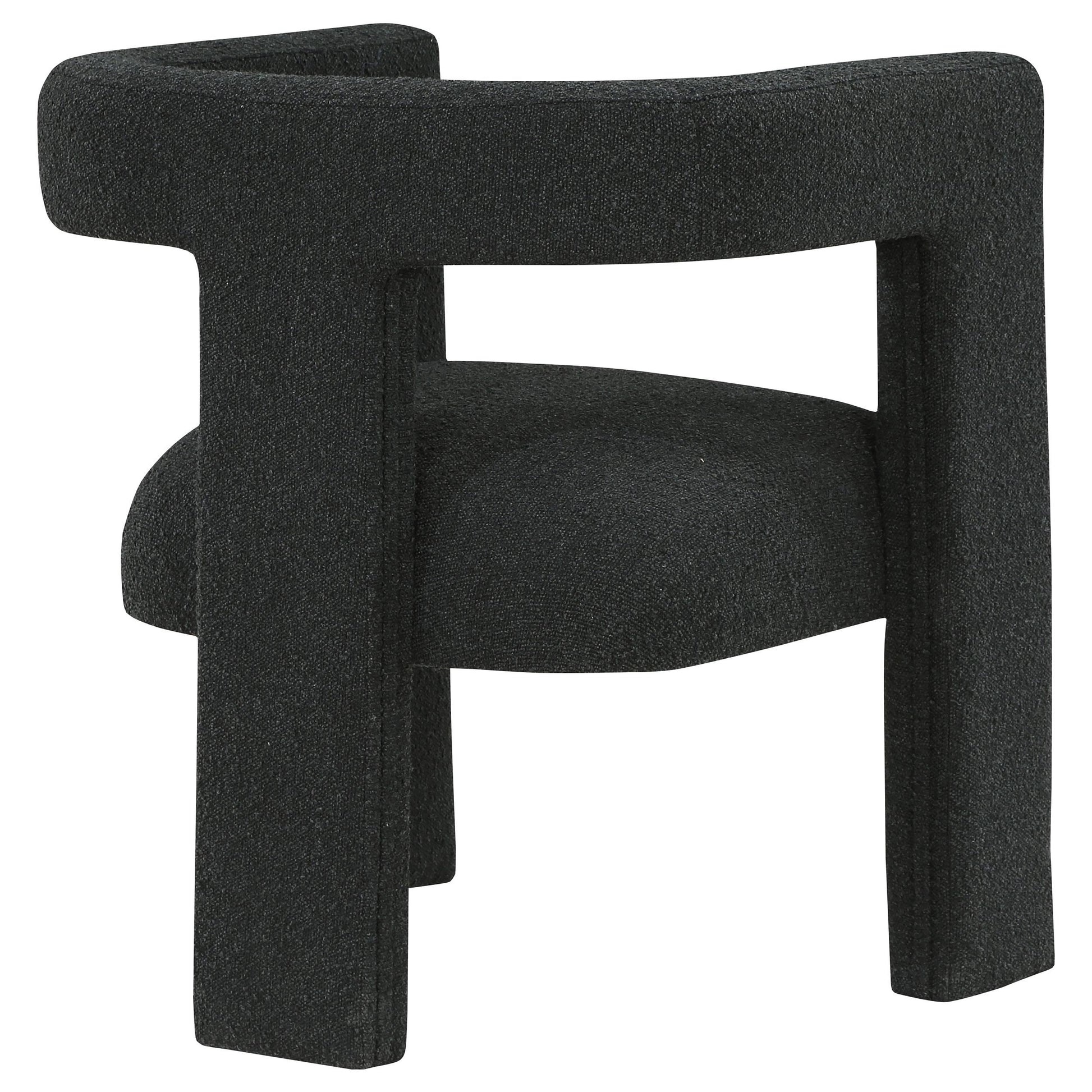  Coaster Furniture Petra 902882 Boucle Upholstered Accent Side Chair - Black IMAGE 7