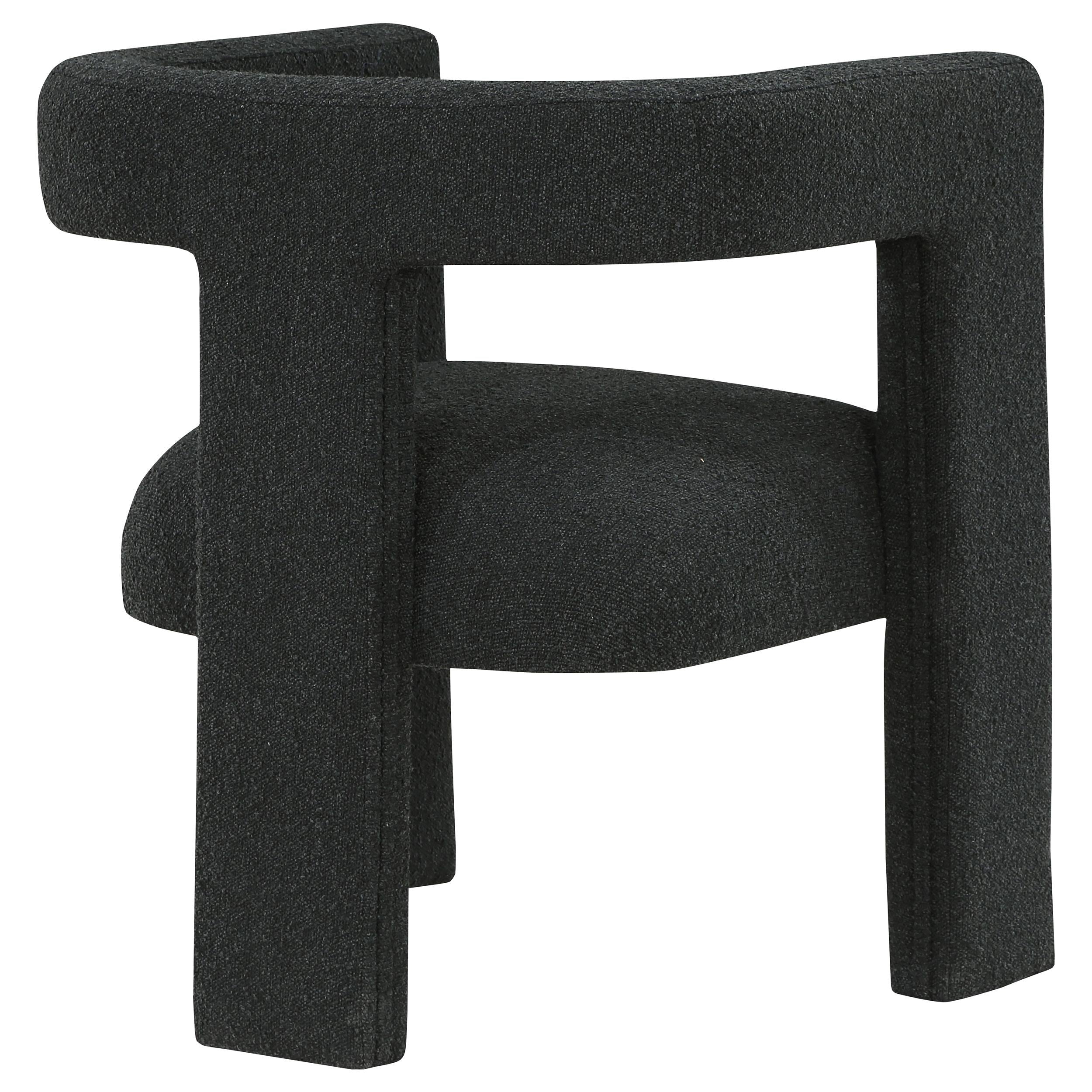  Coaster Furniture Petra 902882 Boucle Upholstered Accent Side Chair - Black IMAGE 7