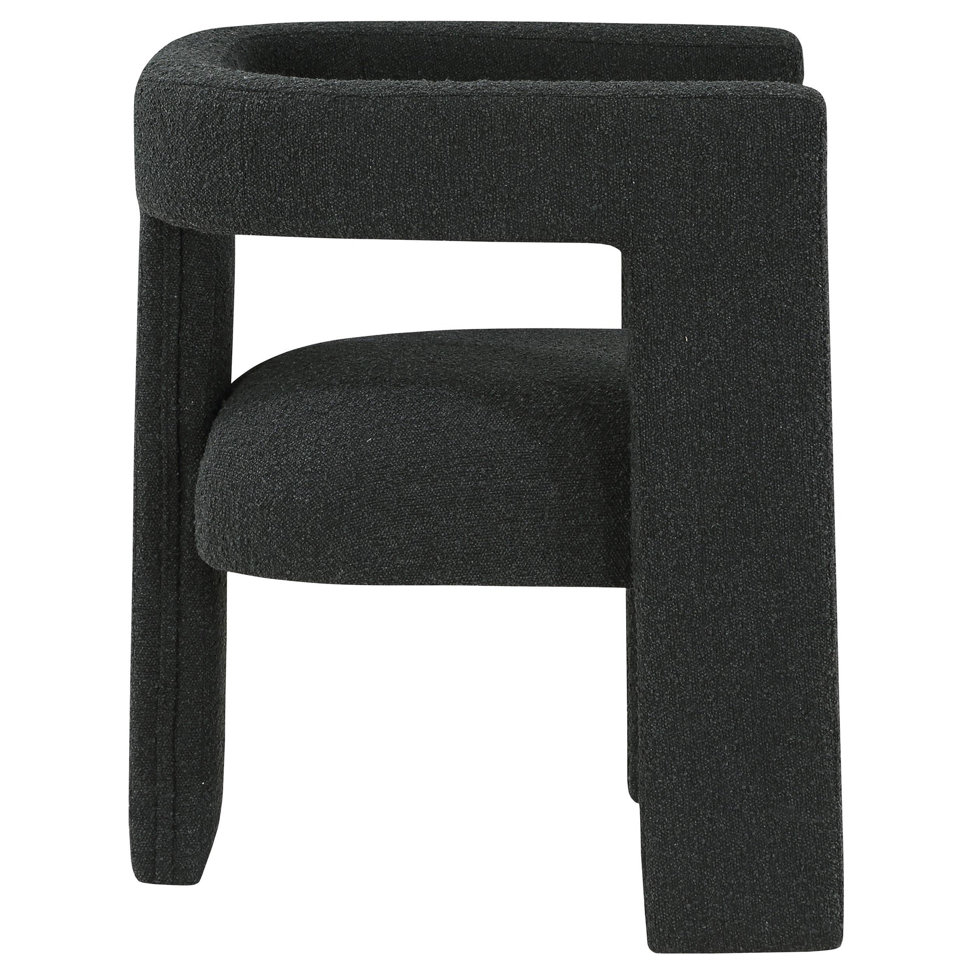  Coaster Furniture Petra 902882 Boucle Upholstered Accent Side Chair - Black IMAGE 8