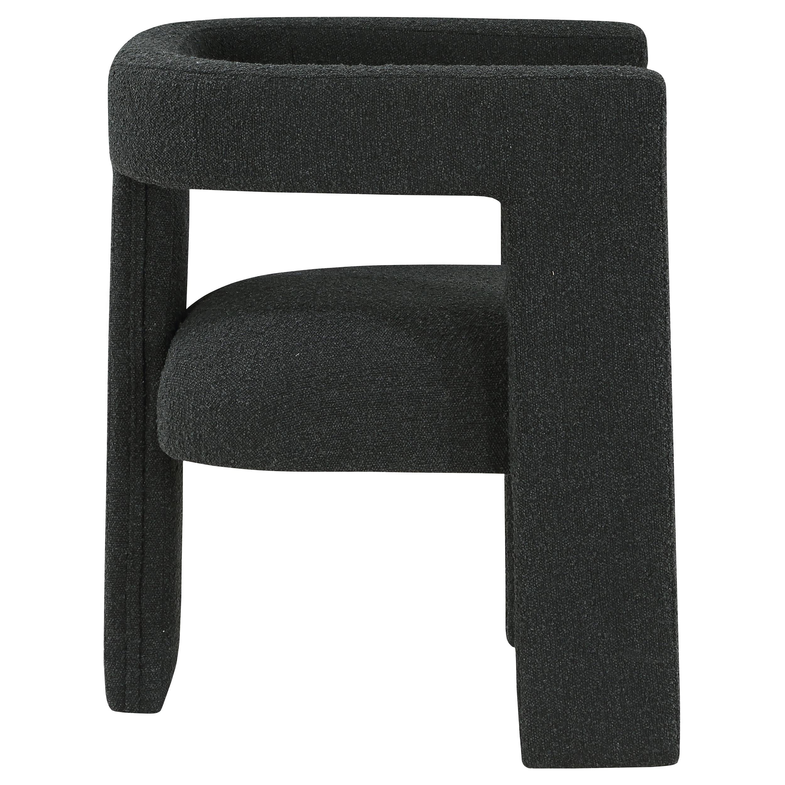  Coaster Furniture Petra 902882 Boucle Upholstered Accent Side Chair - Black IMAGE 8
