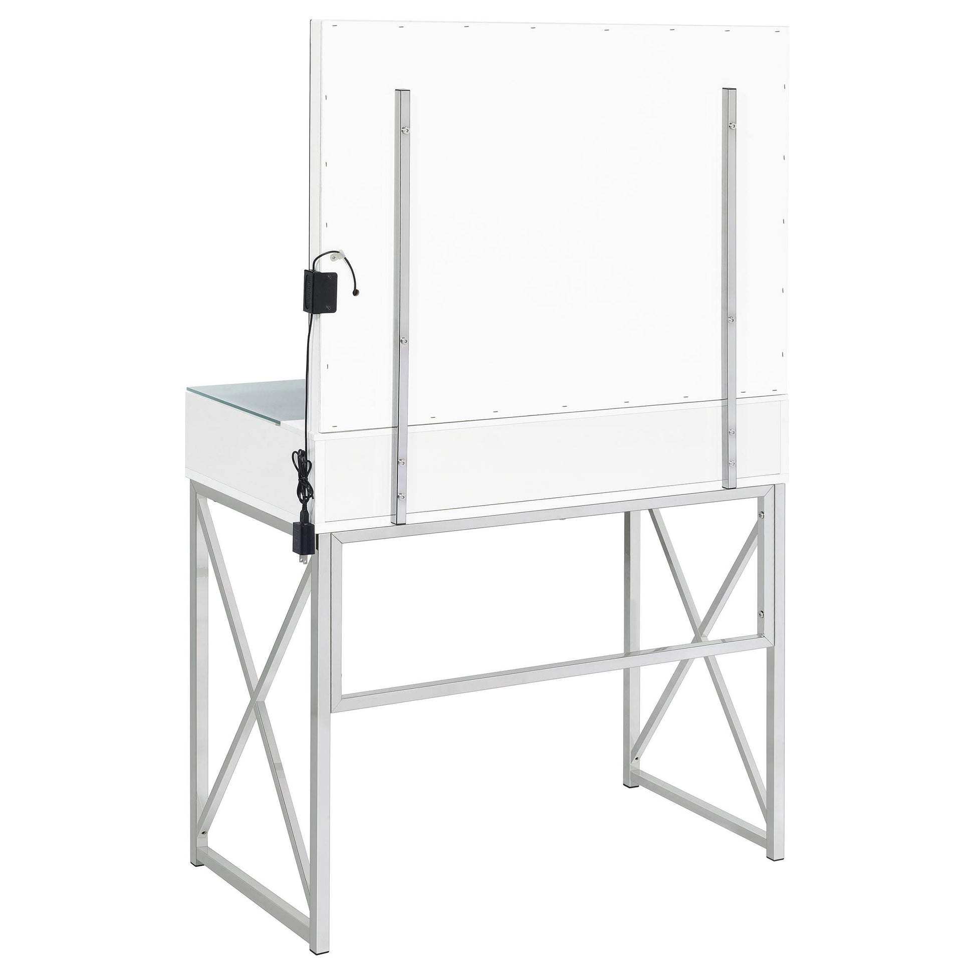  Coaster Furniture Eliza 936164 Vanity Set with Lighting & Stool - White and Chrome IMAGE 13