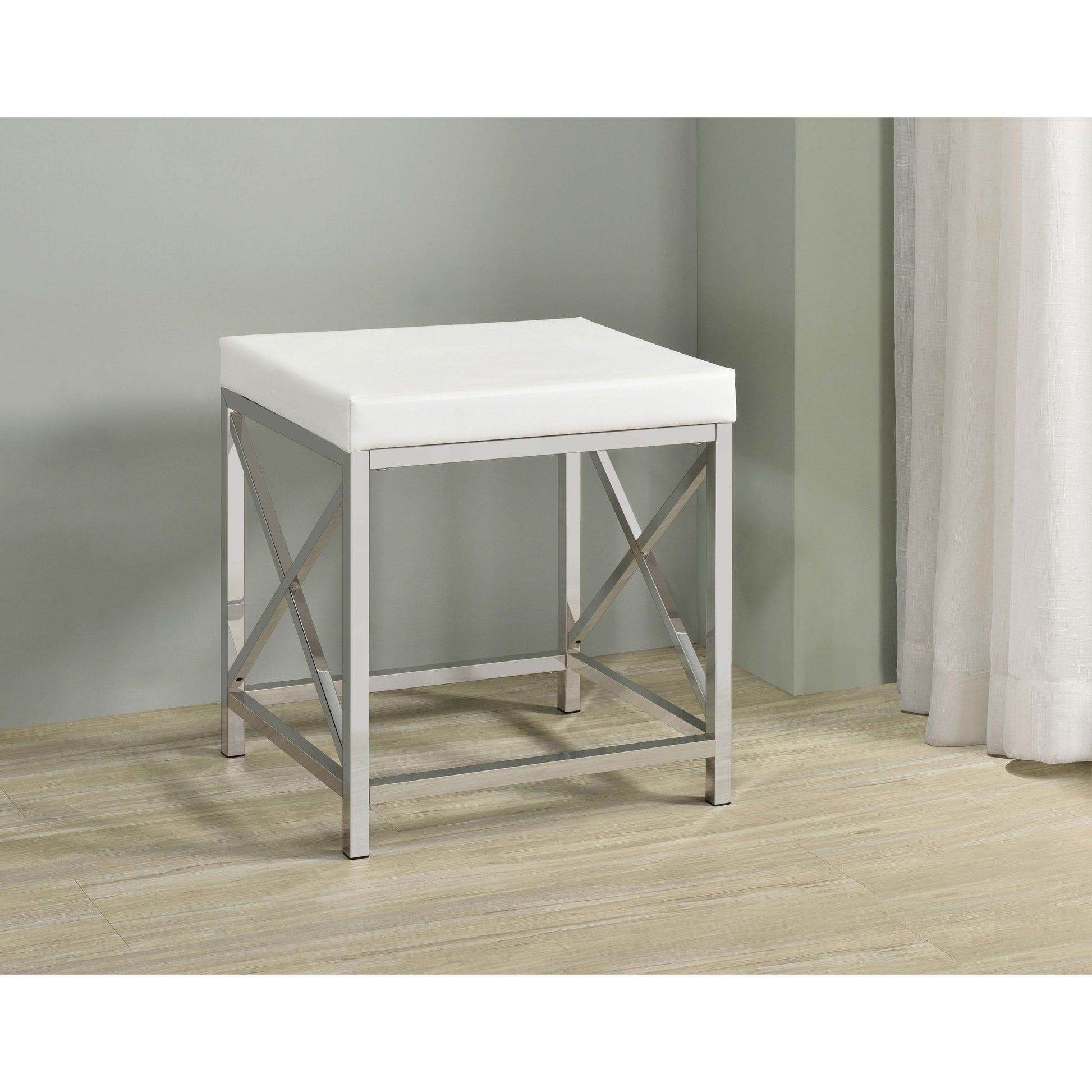  Coaster Furniture Eliza 936164 Vanity Set with Lighting & Stool - White and Chrome IMAGE 17
