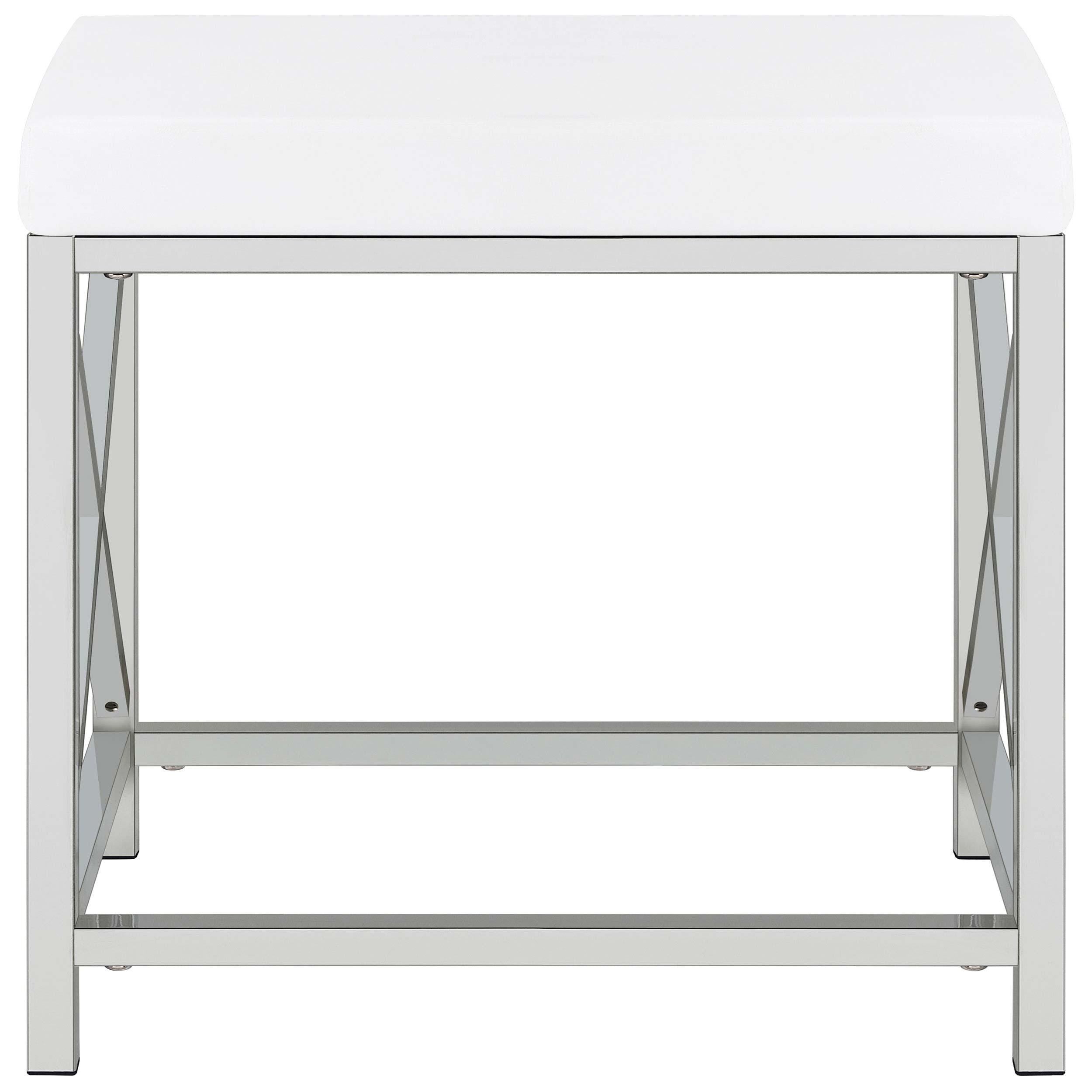  Coaster Furniture Eliza 936164 Vanity Set with Lighting & Stool - White and Chrome IMAGE 19