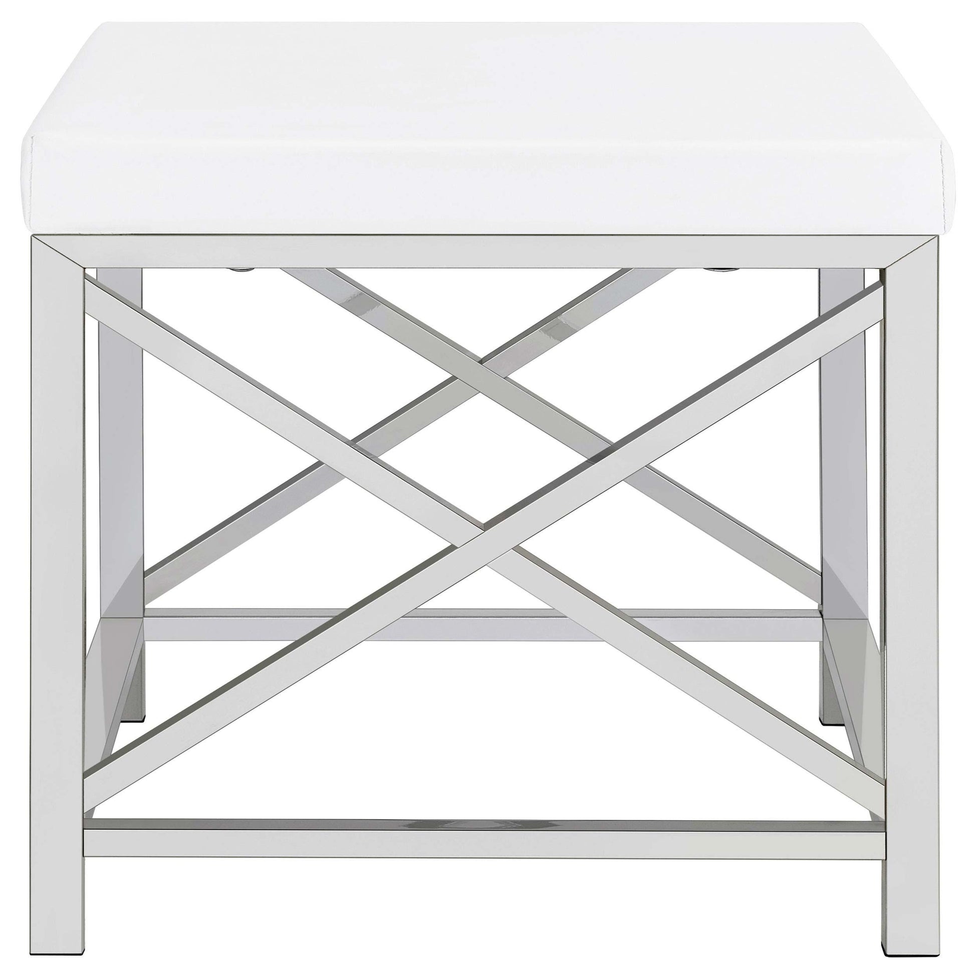  Coaster Furniture Eliza 936164 Vanity Set with Lighting & Stool - White and Chrome IMAGE 20