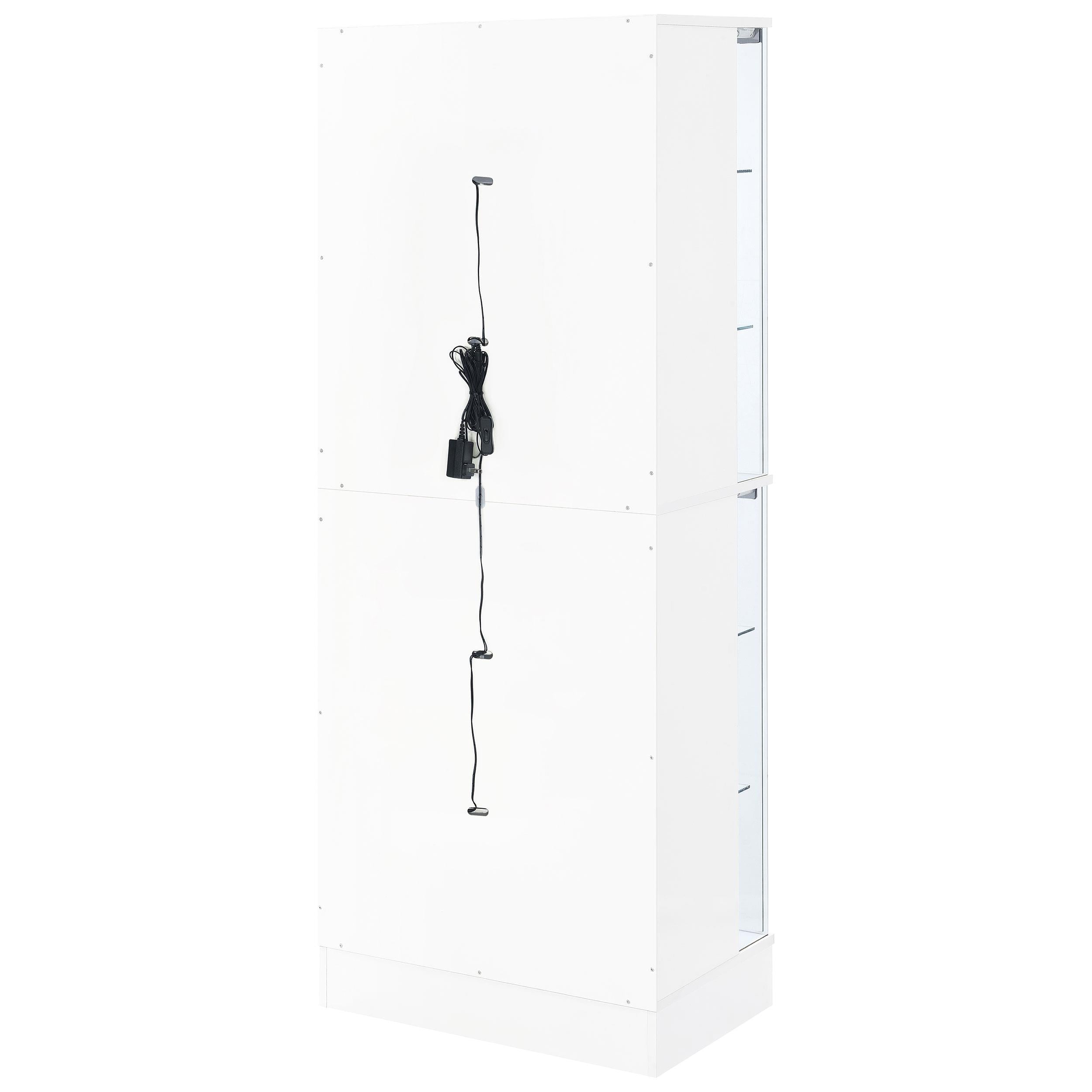  Coaster Furniture Cabra 950397 4-door LED Curio Display Cabinet - White High Gloss IMAGE 9