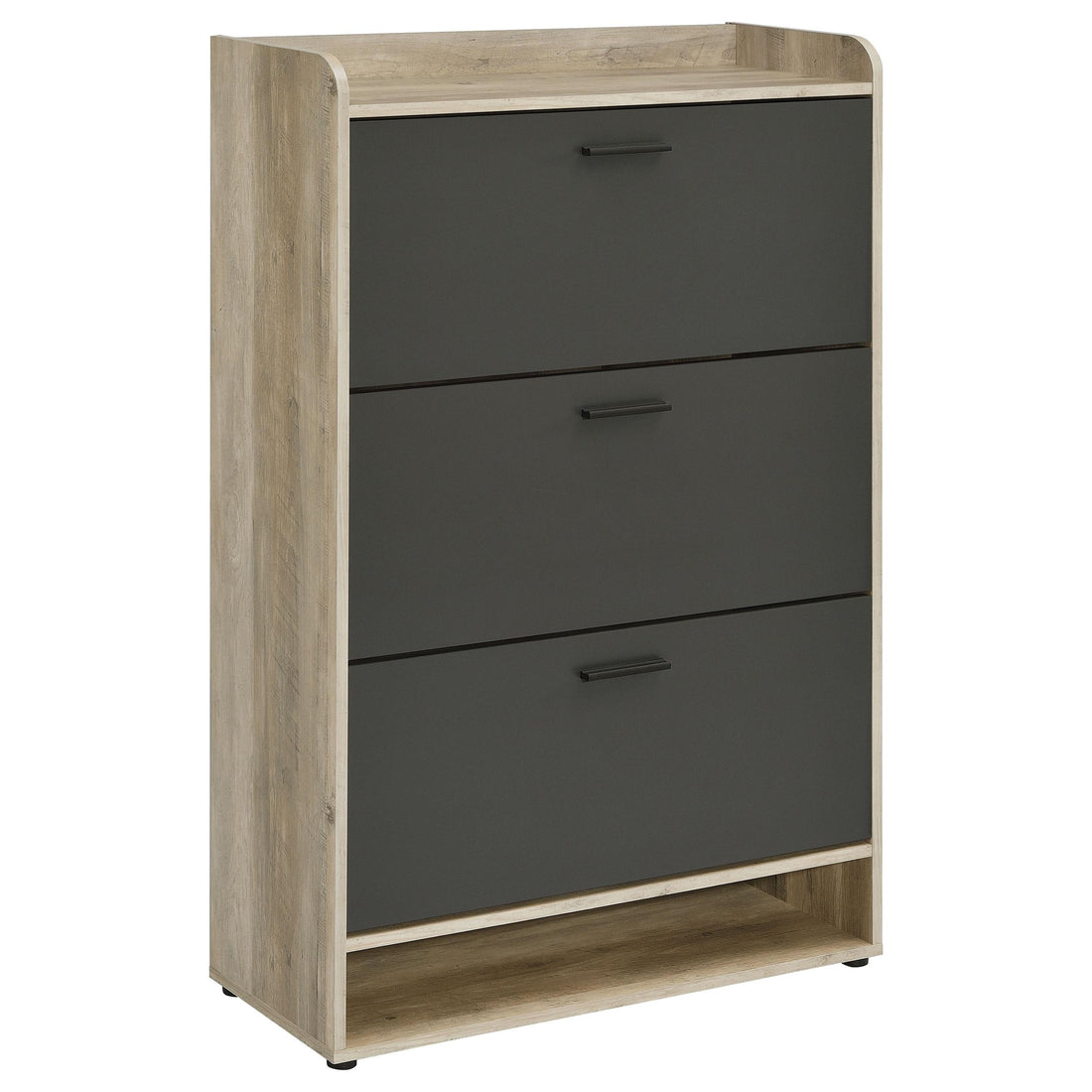  Coaster Furniture Denia 950404 3-tier Engineered Wood Shoe Cabinet - Grey IMAGE 1