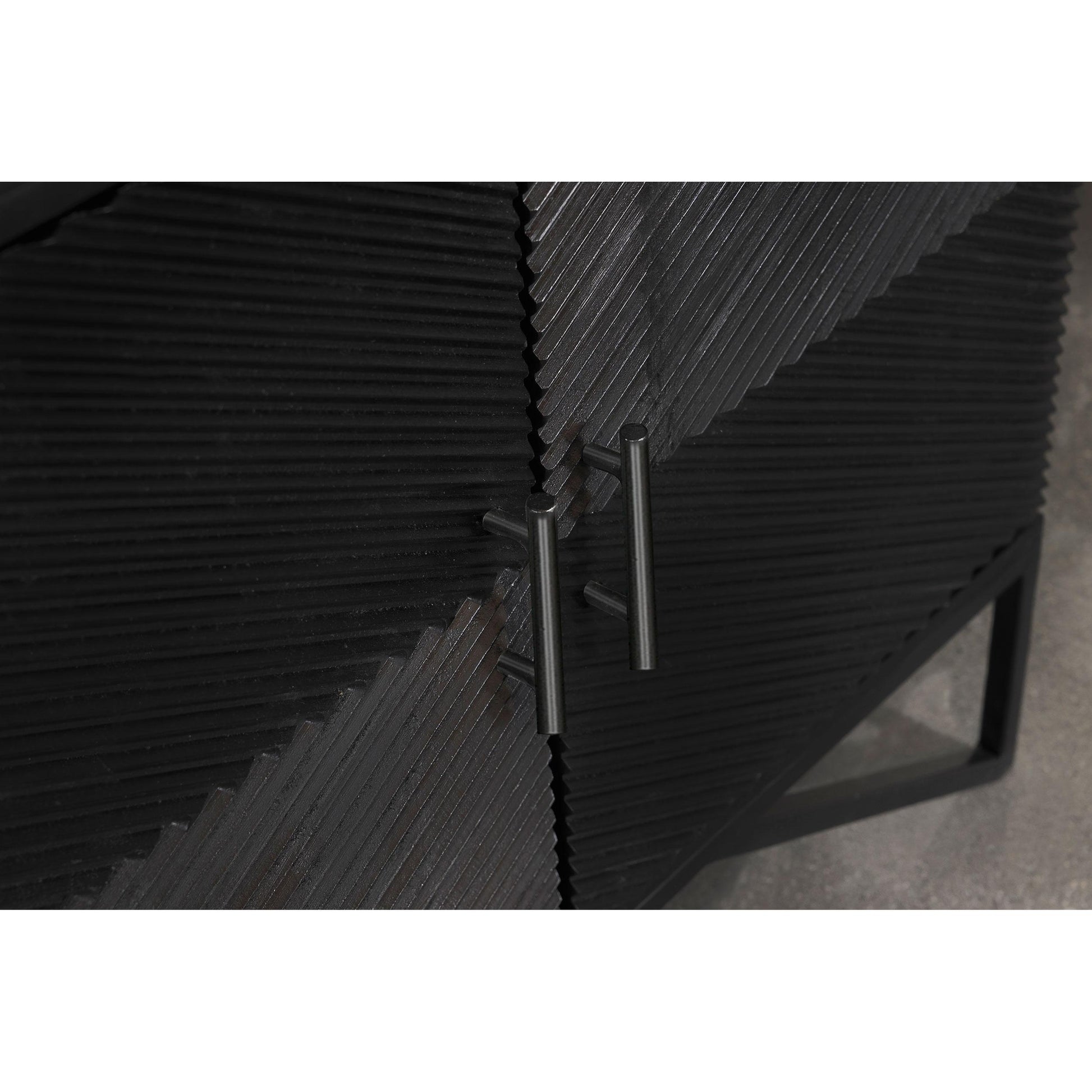  Coaster Furniture Riddell 959631 4-door Wood Reeding Accent Cabinet - Matte Black IMAGE 11