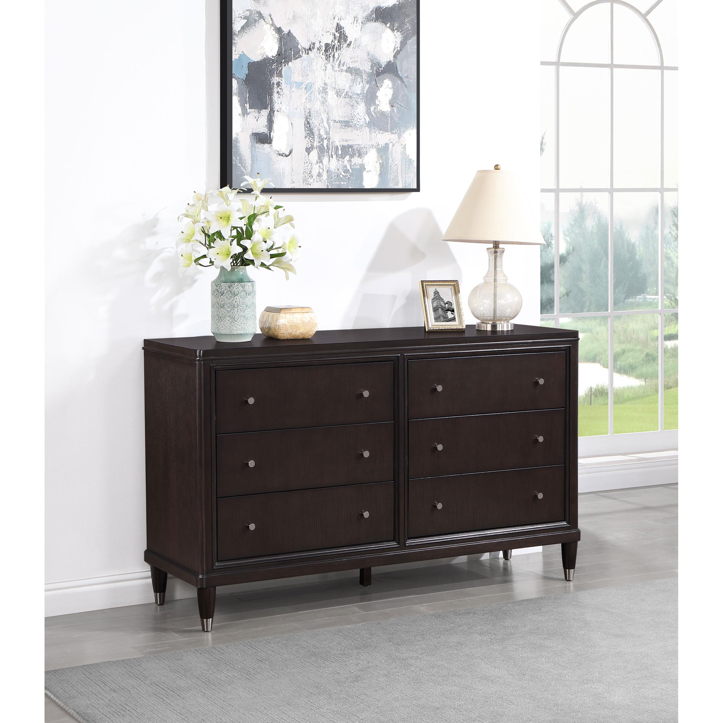  Coaster Furniture Emberlyn 223063 6-Drawer Dresser - Brown IMAGE 9