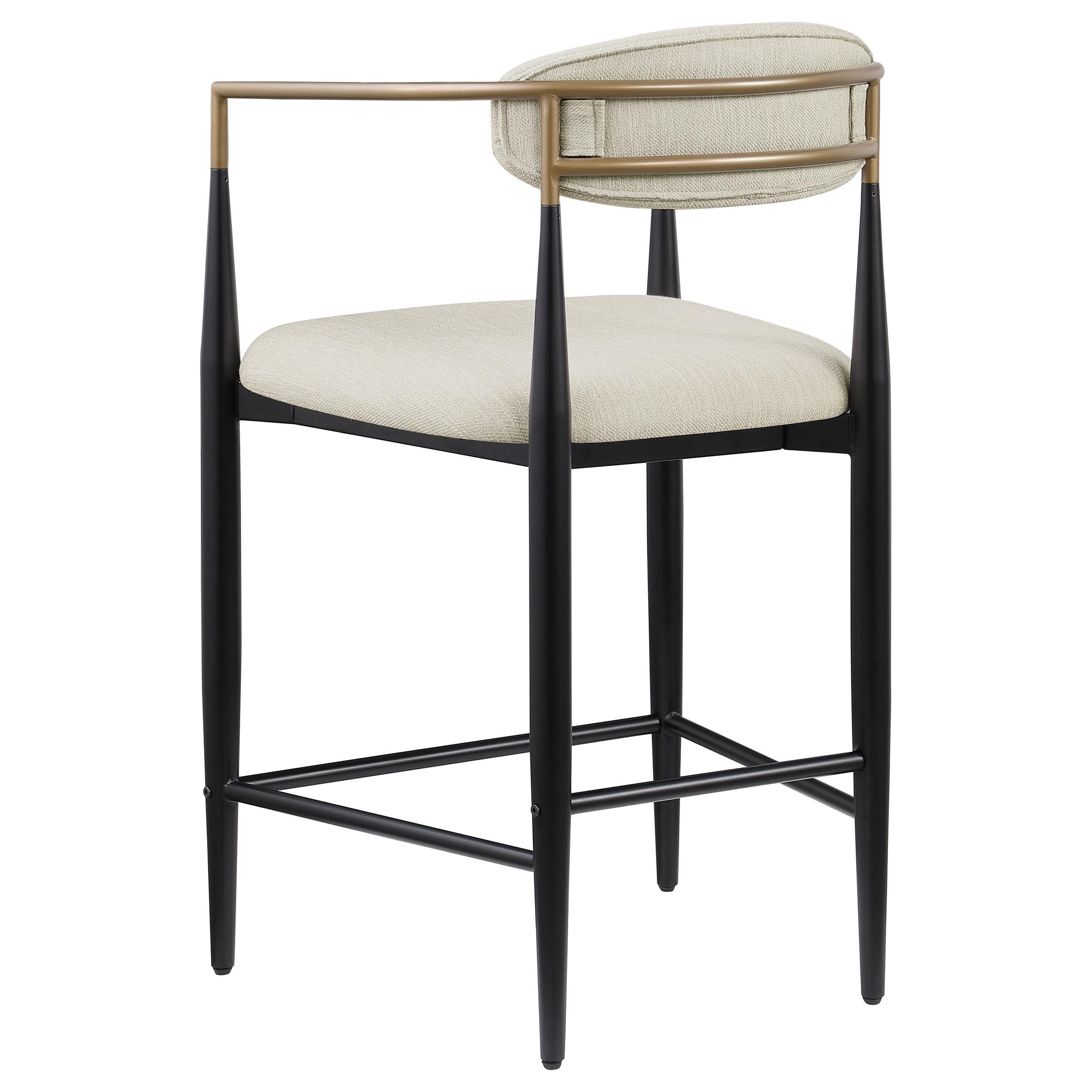  Coaster Furniture Tina 121184 Fabric Upholstered Counter Chair - Beige IMAGE 5