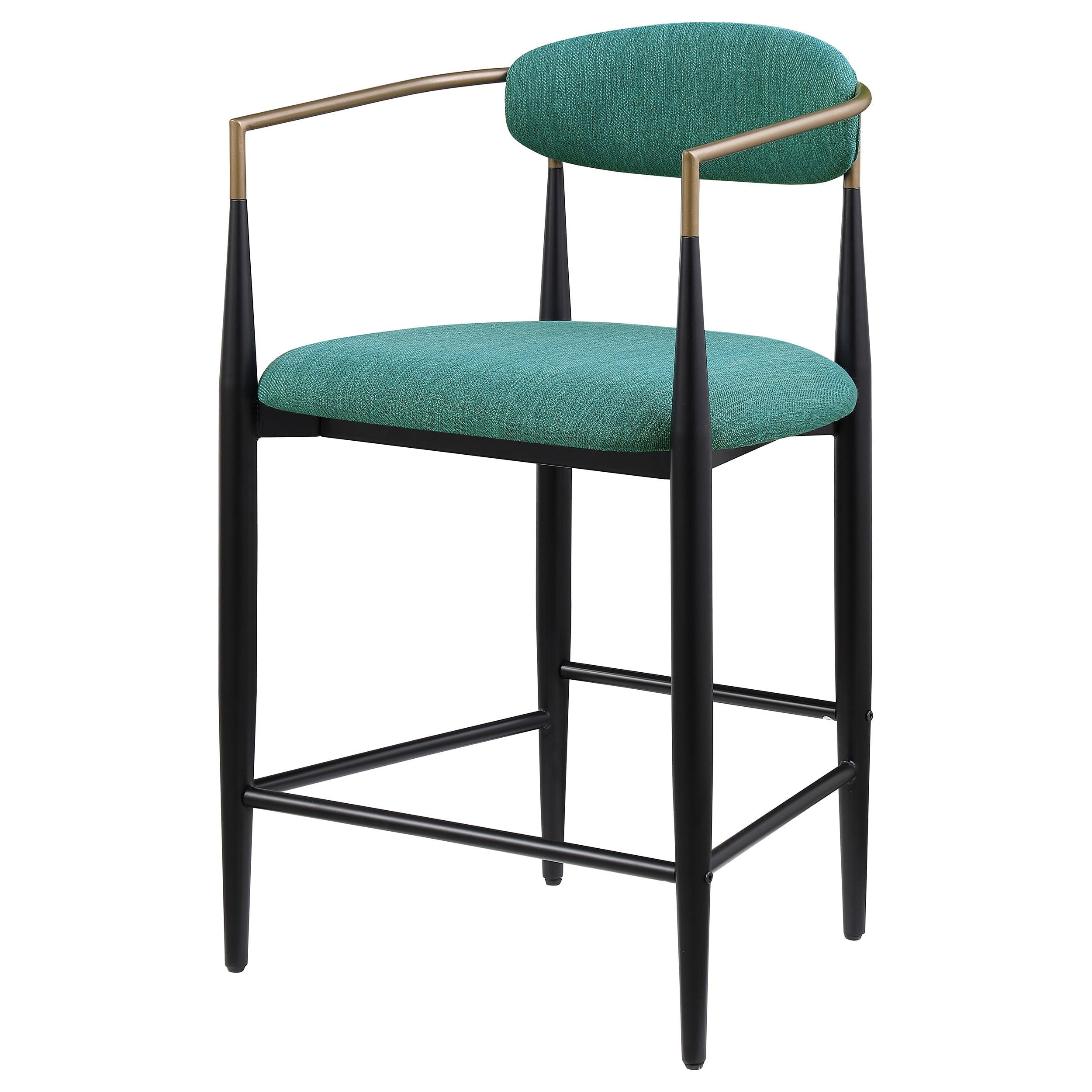  Coaster Furniture Tina 121185 Fabric Upholstered Counter Chair - Green IMAGE 3
