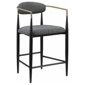  Coaster Furniture Tina 121186 Fabric Upholstered Counter Chair - Dark Grey IMAGE 1