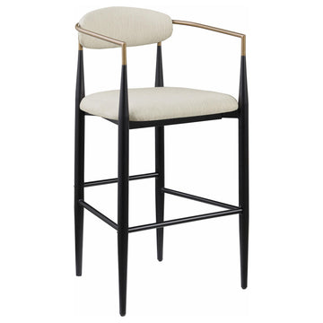  Coaster Furniture Tina 121187 Fabric Upholstered Bar Chair - Beige IMAGE 1
