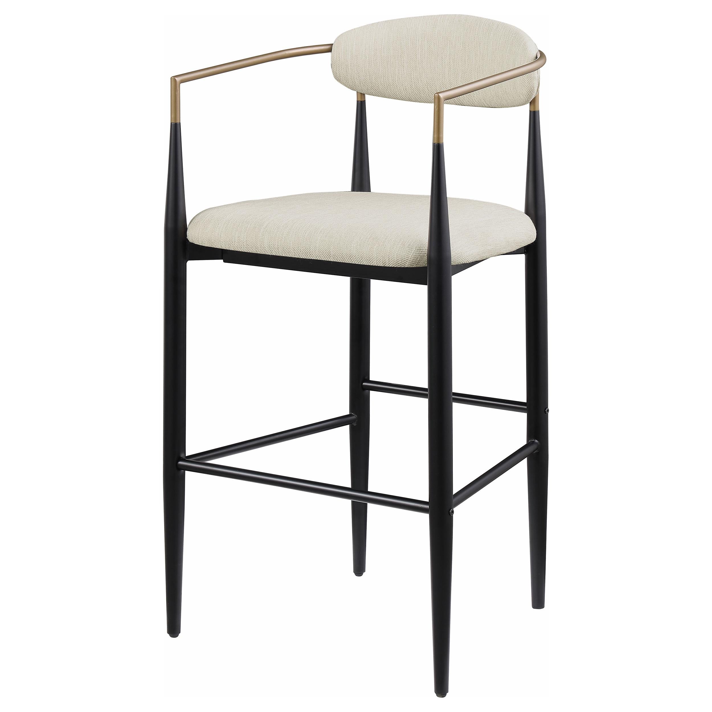  Coaster Furniture Tina 121187 Fabric Upholstered Bar Chair - Beige IMAGE 3