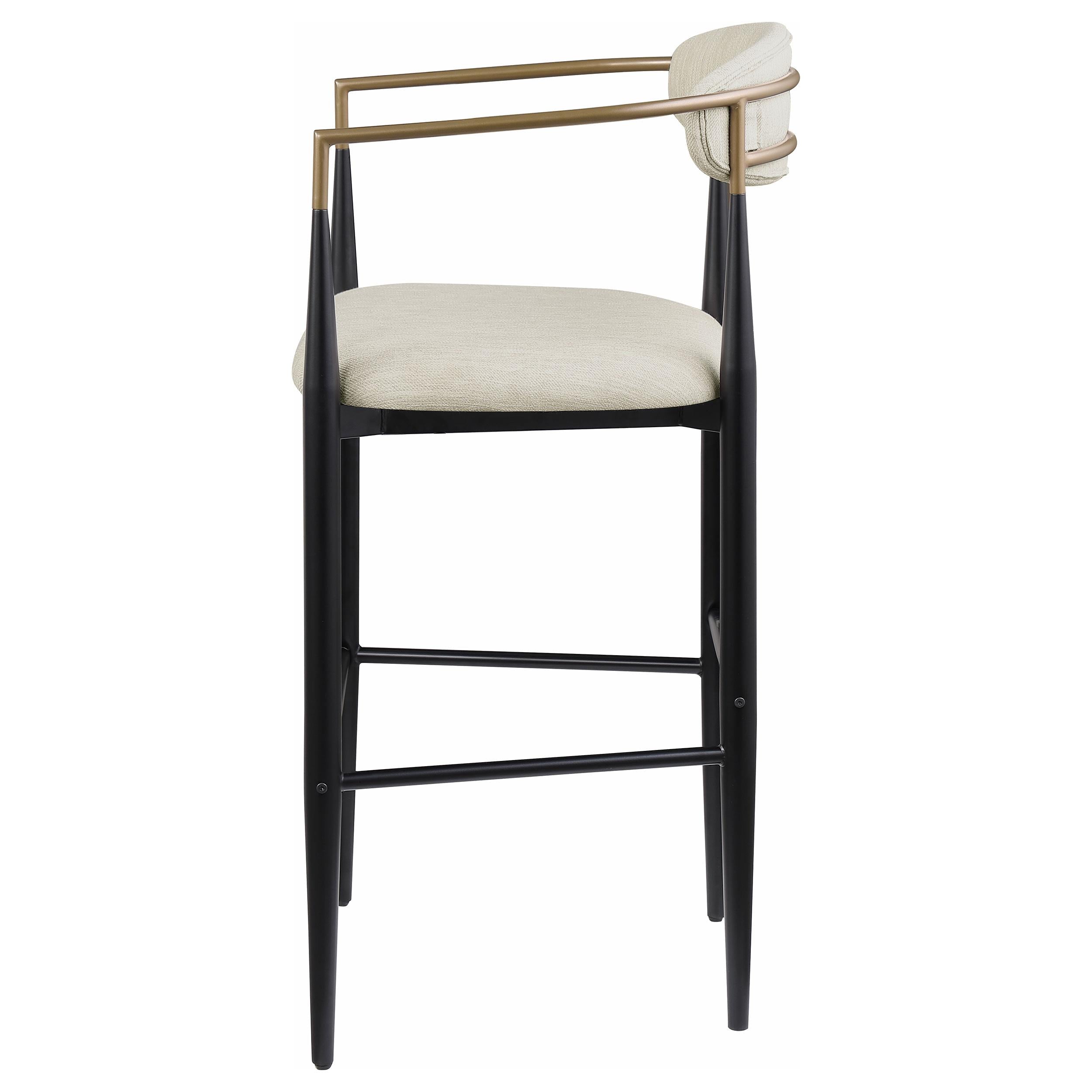  Coaster Furniture Tina 121187 Fabric Upholstered Bar Chair - Beige IMAGE 4