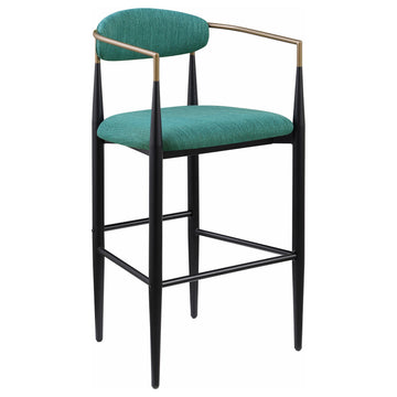  Coaster Furniture Tina 121188 Fabric Upholstered Bar Chair - Green IMAGE 1