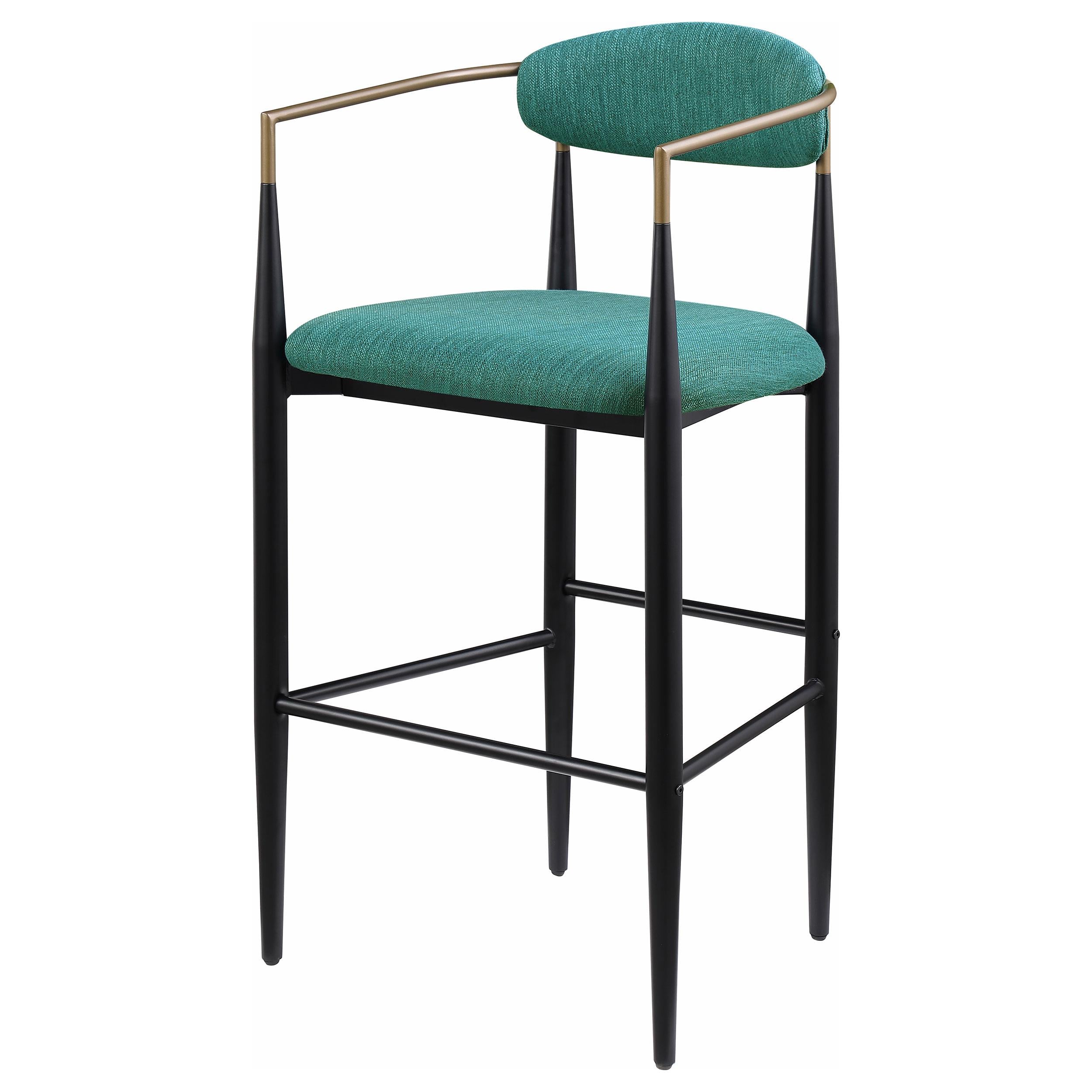 Coaster Furniture Tina 121188 Fabric Upholstered Bar Chair - Green IMAGE 3