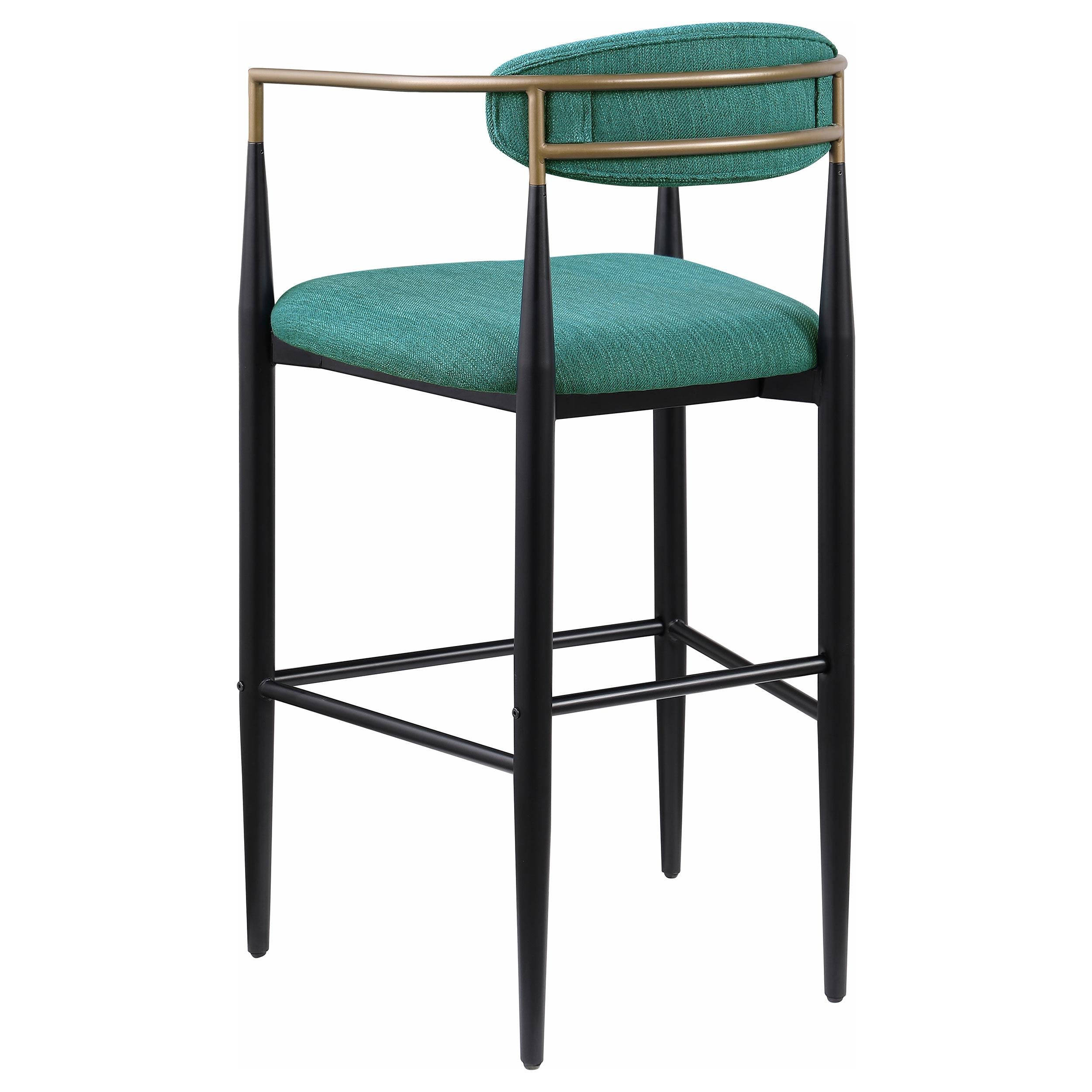  Coaster Furniture Tina 121188 Fabric Upholstered Bar Chair - Green IMAGE 5