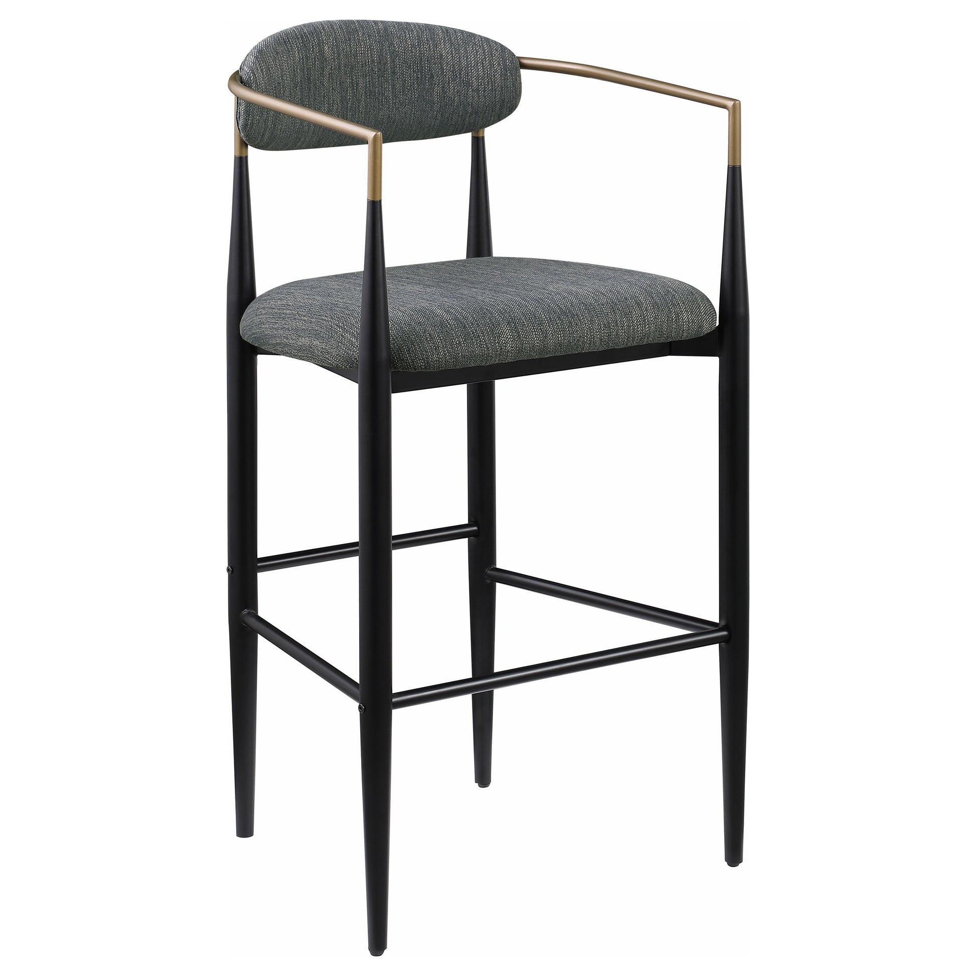  Coaster Furniture Tina 121189 Fabric Upholstered Bar Chair - Dark Grey IMAGE 1