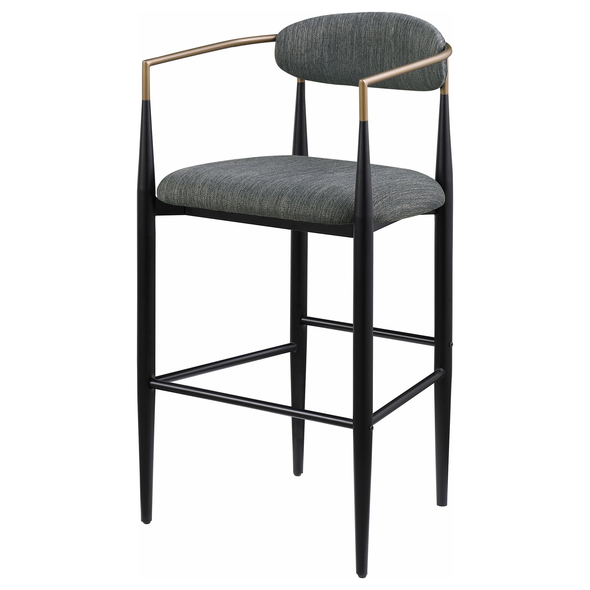  Coaster Furniture Tina 121189 Fabric Upholstered Bar Chair - Dark Grey IMAGE 3