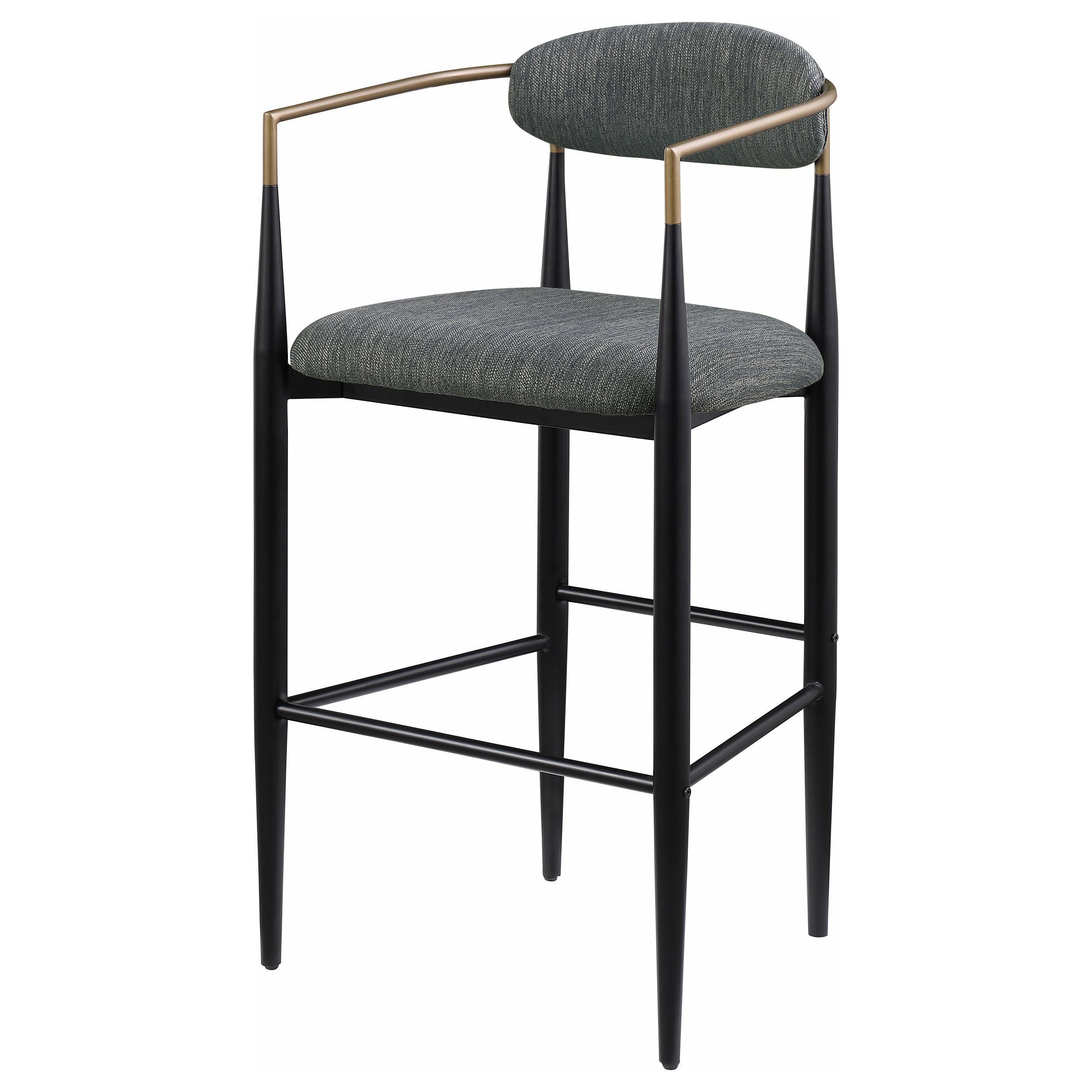  Coaster Furniture Tina 121189 Fabric Upholstered Bar Chair - Dark Grey IMAGE 3