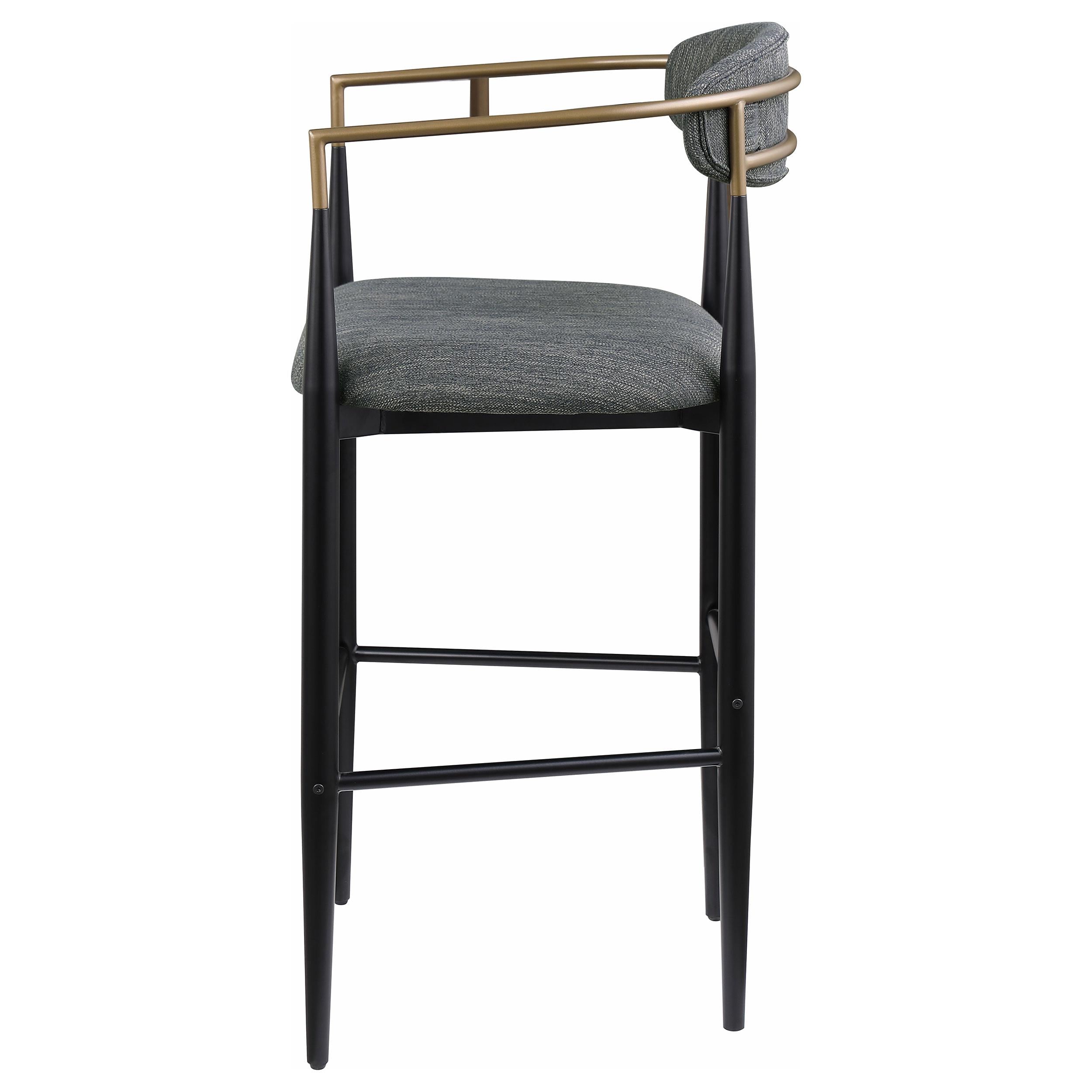  Coaster Furniture Tina 121189 Fabric Upholstered Bar Chair - Dark Grey IMAGE 4